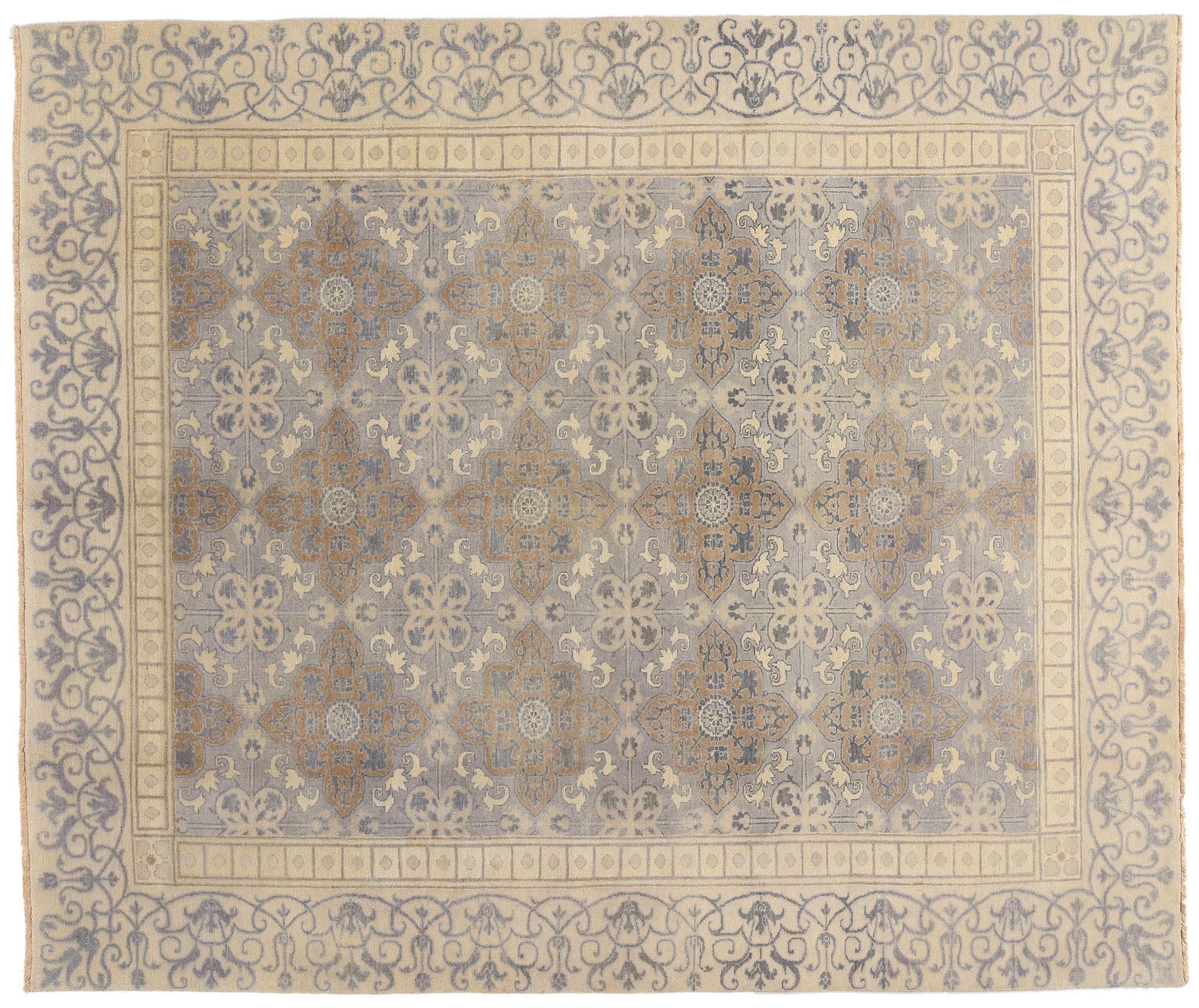 Nueva Alfombra de Área Transicional con Motivo Khotan y Estilo Neoclásico Modernista en venta 2