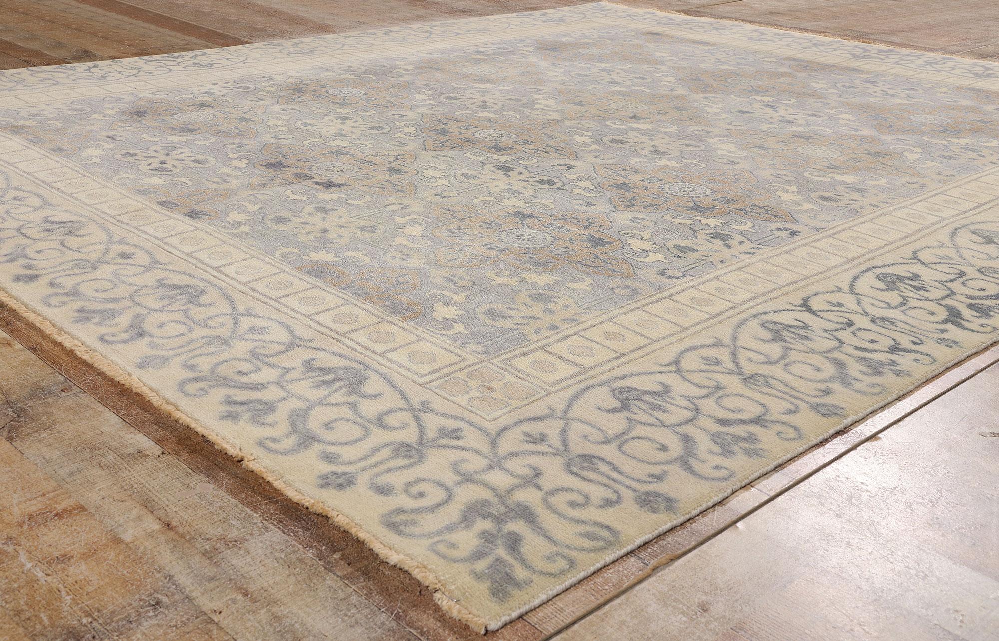 Nueva Alfombra de Área Transicional con Motivo Khotan y Estilo Neoclásico Modernista Jotan en venta