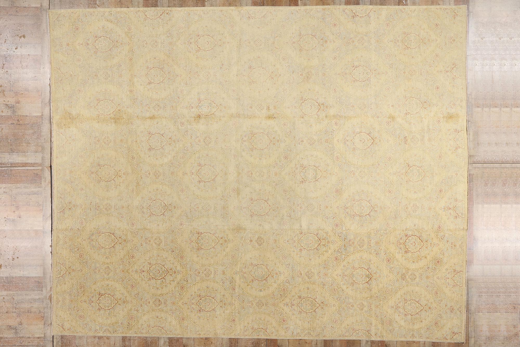 New Transitional Area Rug with Modern Romantic Style For Sale 1