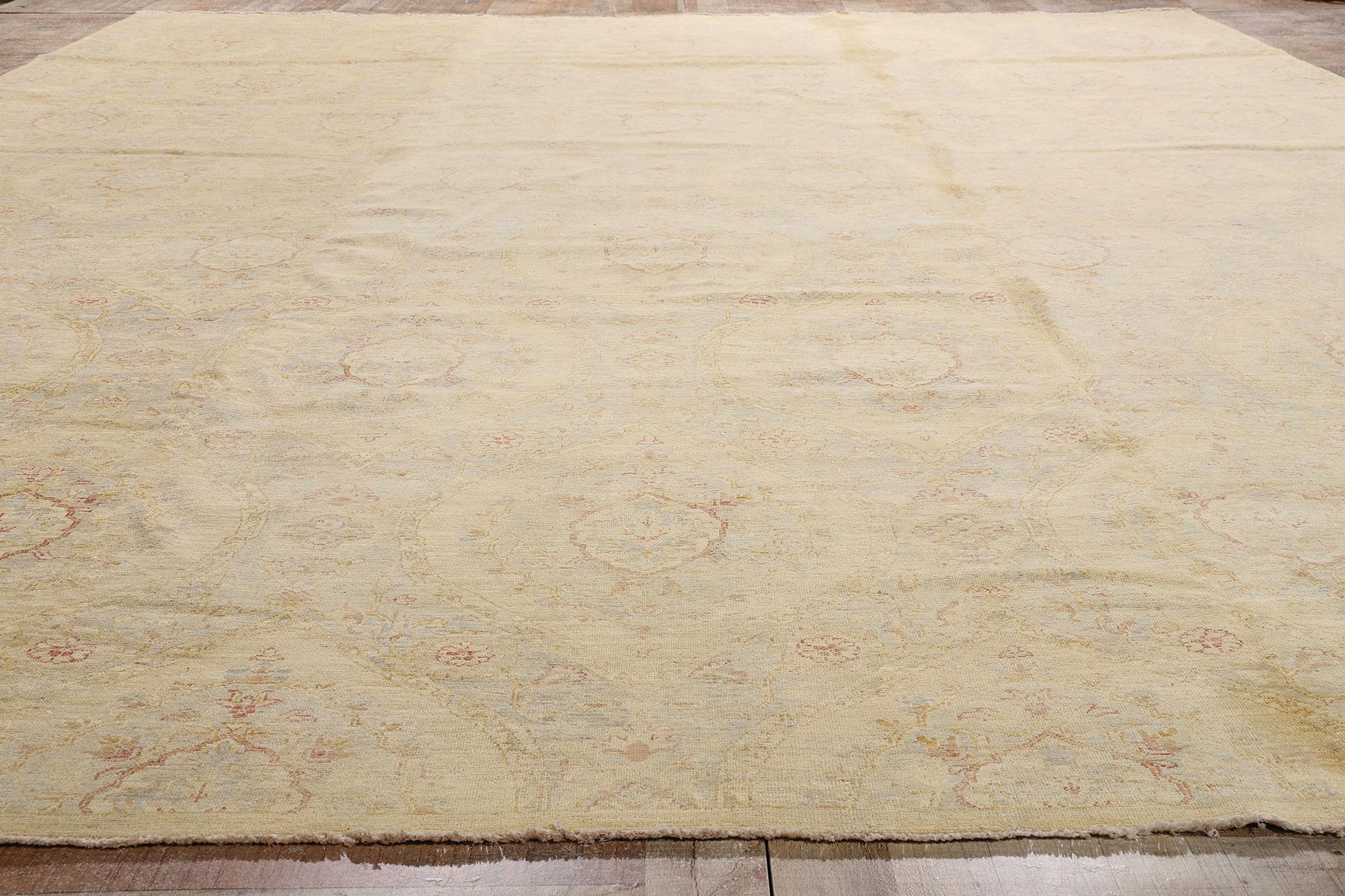 Pakistani New Transitional Area Rug with Modern Romantic Style For Sale