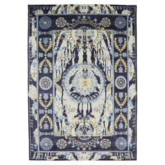 New Transitional Area Rug with Suzani Design