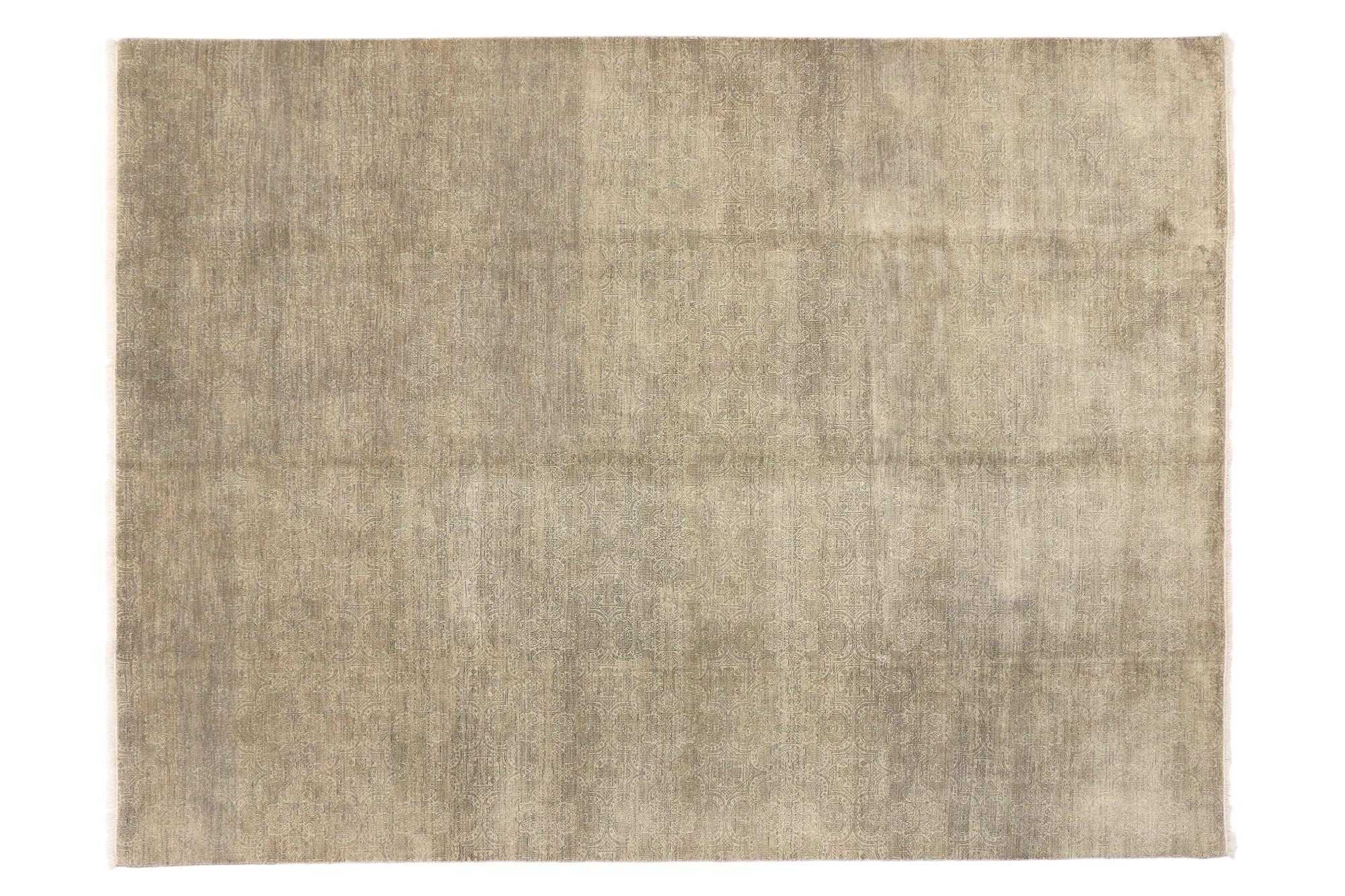Contemporary New Transitional Carpet with Modern European and Art Nouveau Arabesque Style For Sale