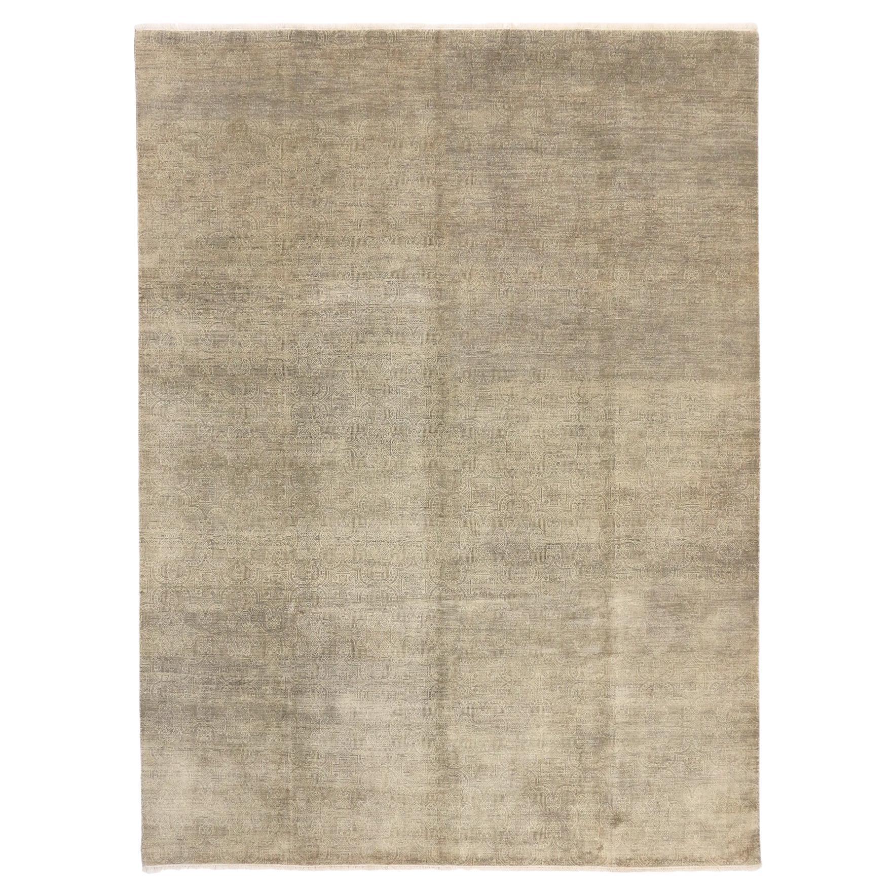 New Transitional Carpet with Modern European and Art Nouveau Arabesque Style