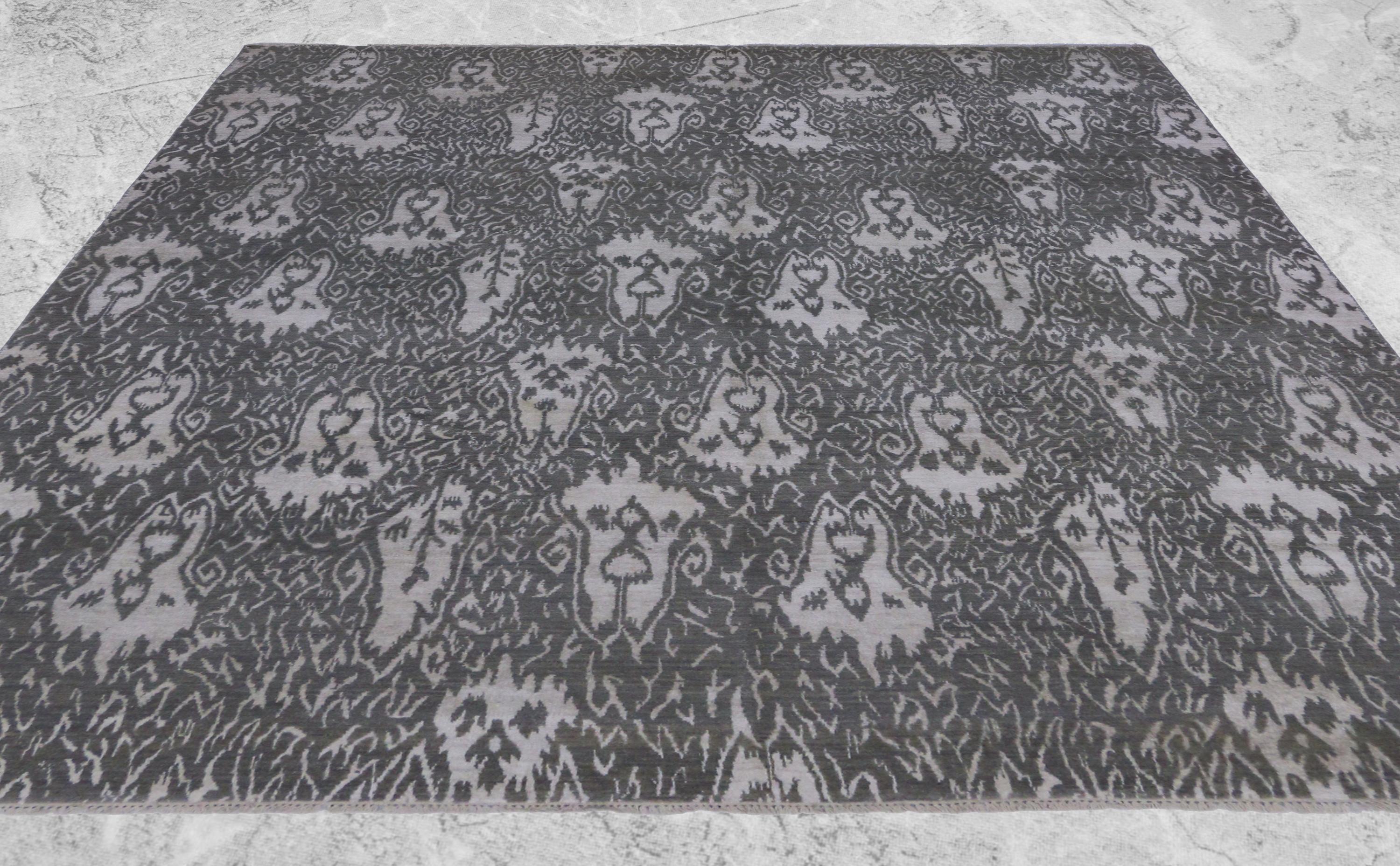 New Transitional Gray Area Rug with Contemporary Style In New Condition For Sale In Dallas, TX