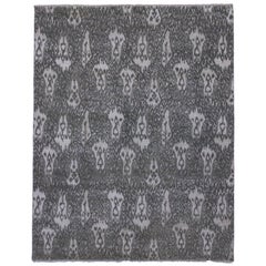 New Transitional Gray Area Rug with Contemporary Style
