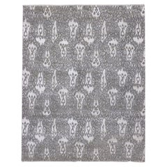 New Contemporary Gray Ikat Rug (Tapis Ikat gris contemporain)