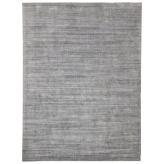 New Transitional Gray Area Rug with Modern Scandinavian Danish Style