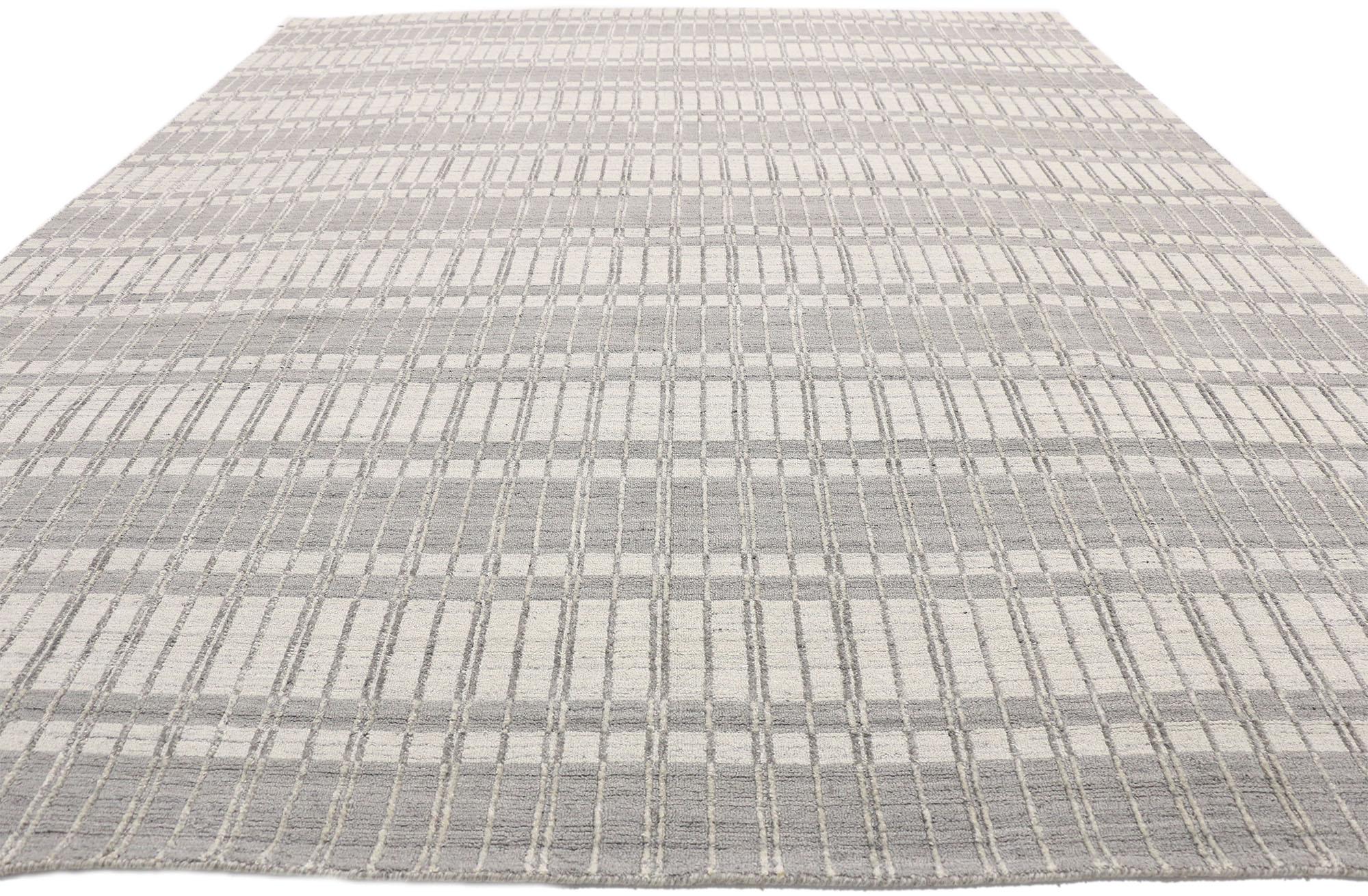 Organic Modern New Transitional Gray Area Rug with Scandinavian Modern Style and Danish Design