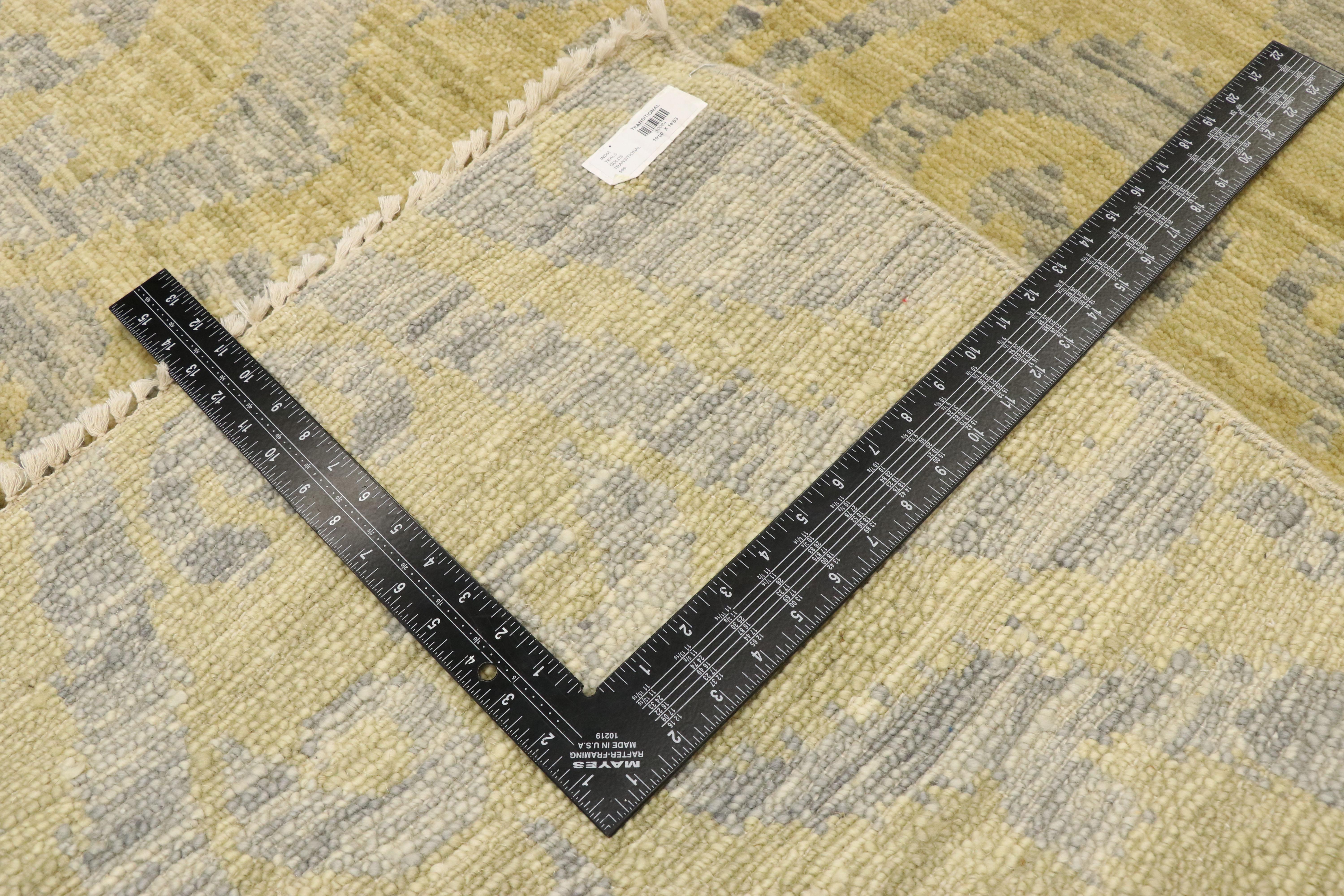 New Transitional Ikat Area Rug with Modern Design, Contemporary Neutral Area Rug In New Condition In Dallas, TX