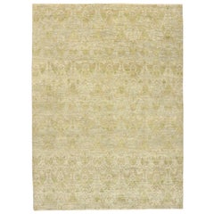New Transitional Ikat Area Rug with Modern Design, Neutral Color Area Rug