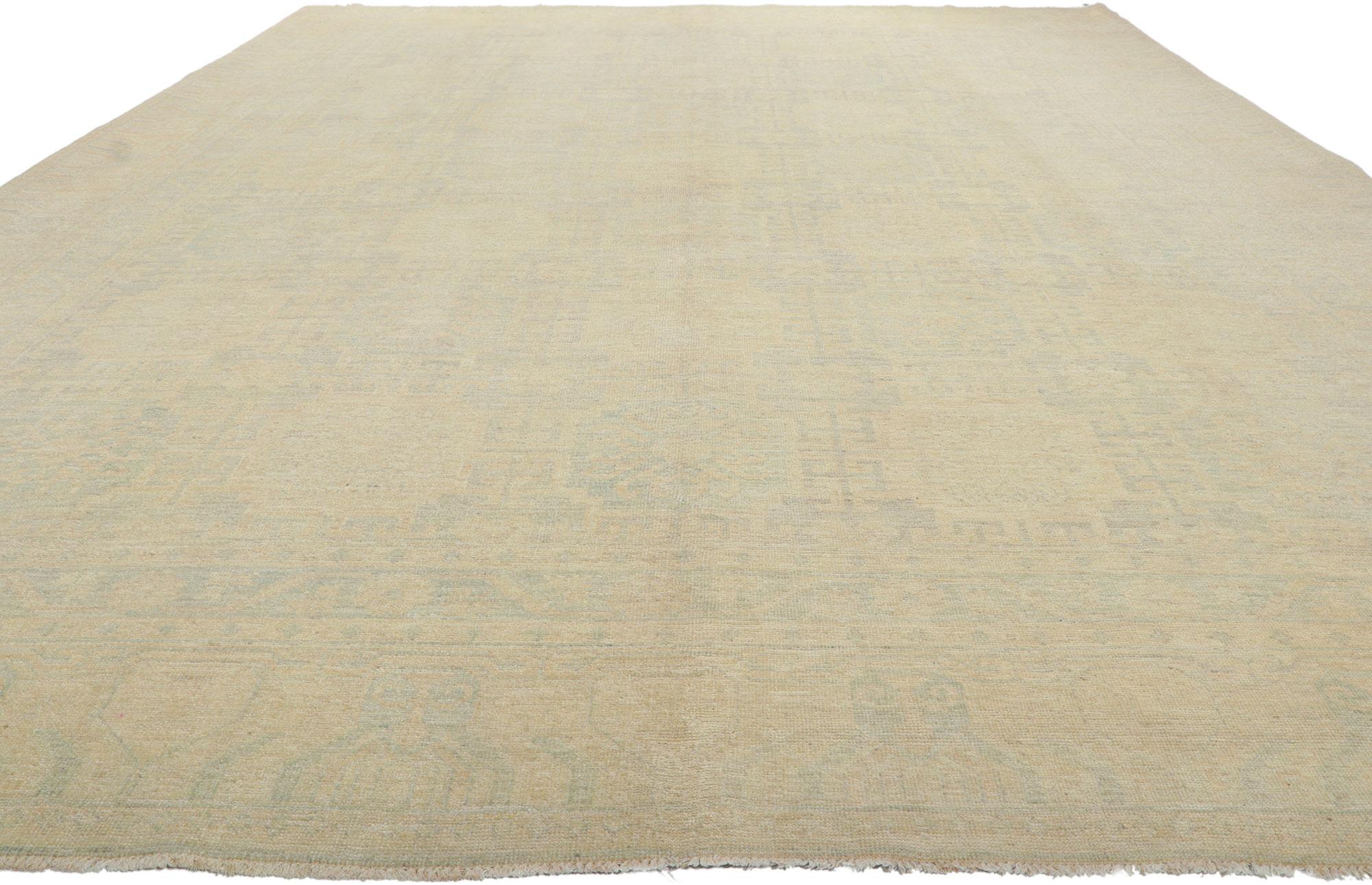 Hand-Knotted New Transitional Khotan Rug For Sale