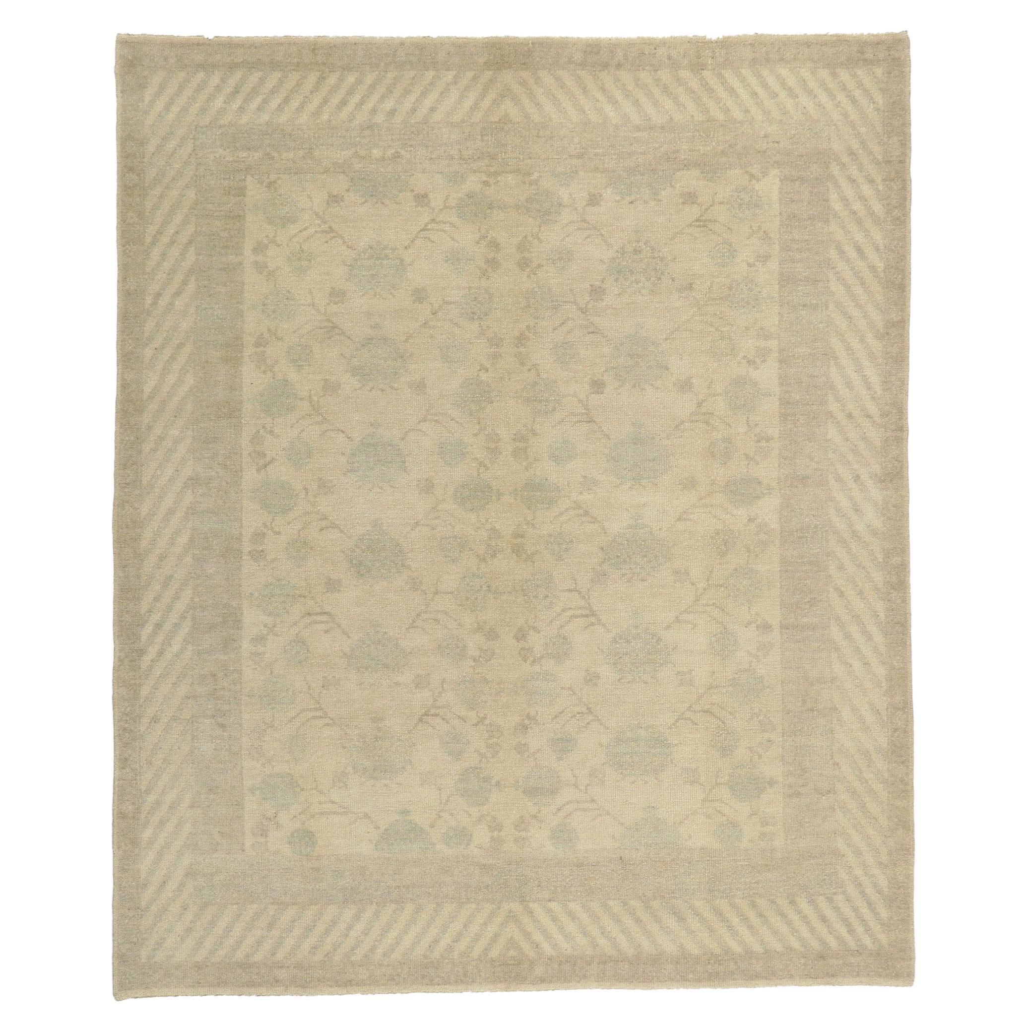 New Transitional Khotan Rug with Soft Earth-Tone Colors