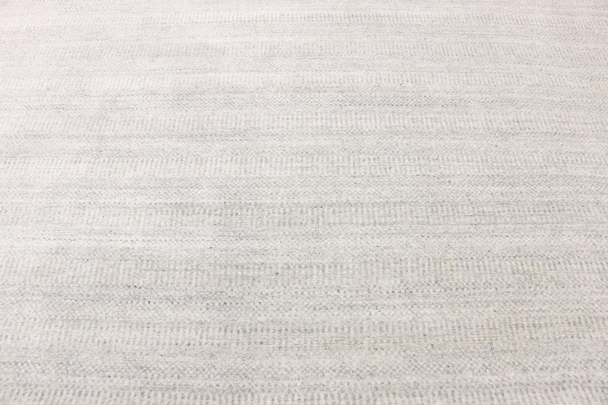 Other New Transitional Light Gray Area Rug with Scandinavian Modern Style For Sale
