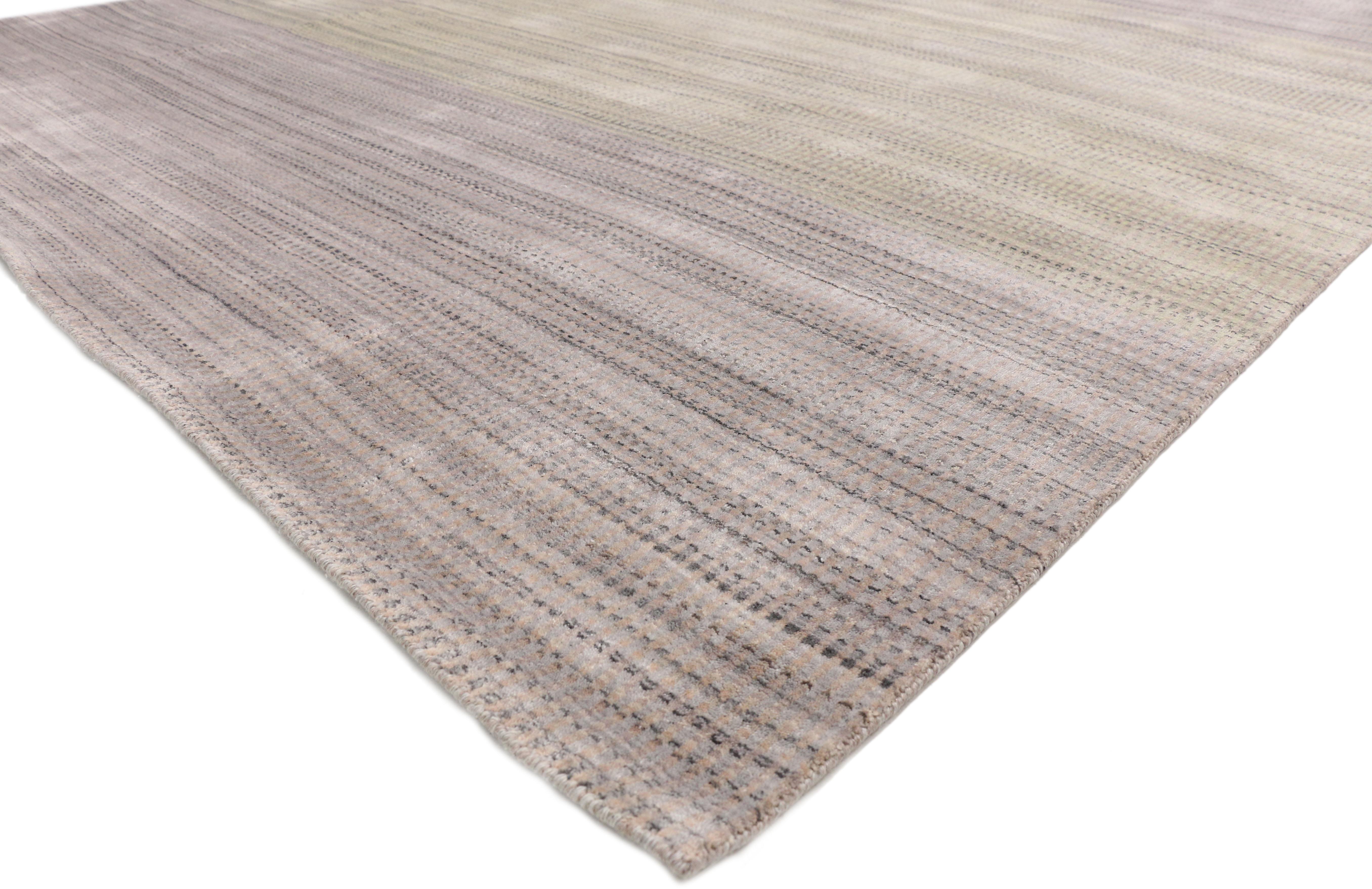 30448, new transitional Ombre area rug with French Country and Cottage style. Soft and sumptuous, this transitional ombre area rug with French Country cottage style transforms nearly any interior it graces into a heavenly retreat. The combination of