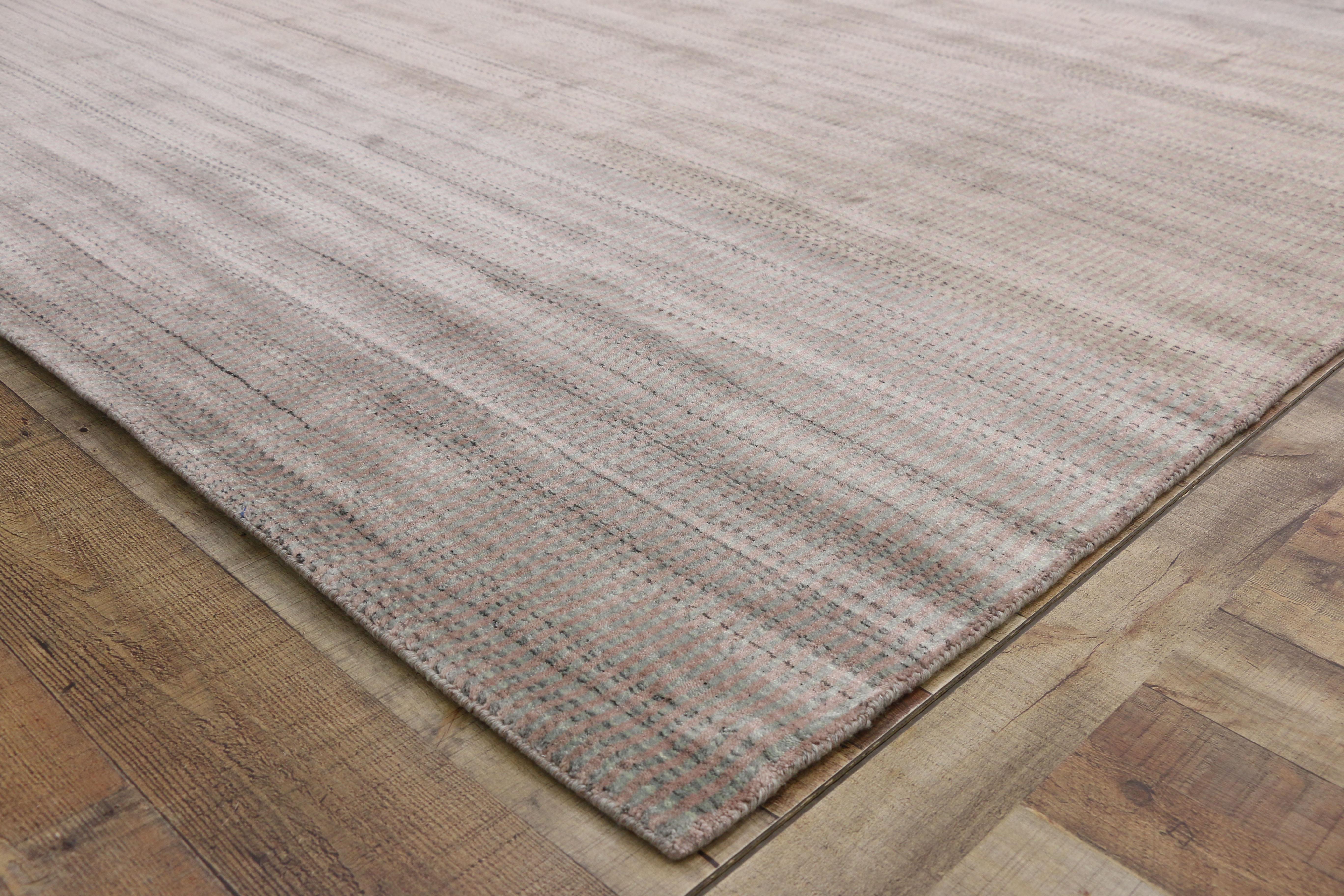 Minimalist New Transitional Ombre Area Rug with French Country and Cottage Style For Sale