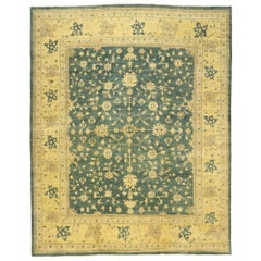 Nouveau tapis transitionnel de taille palais d'Oushak avec style Hollywood Regency