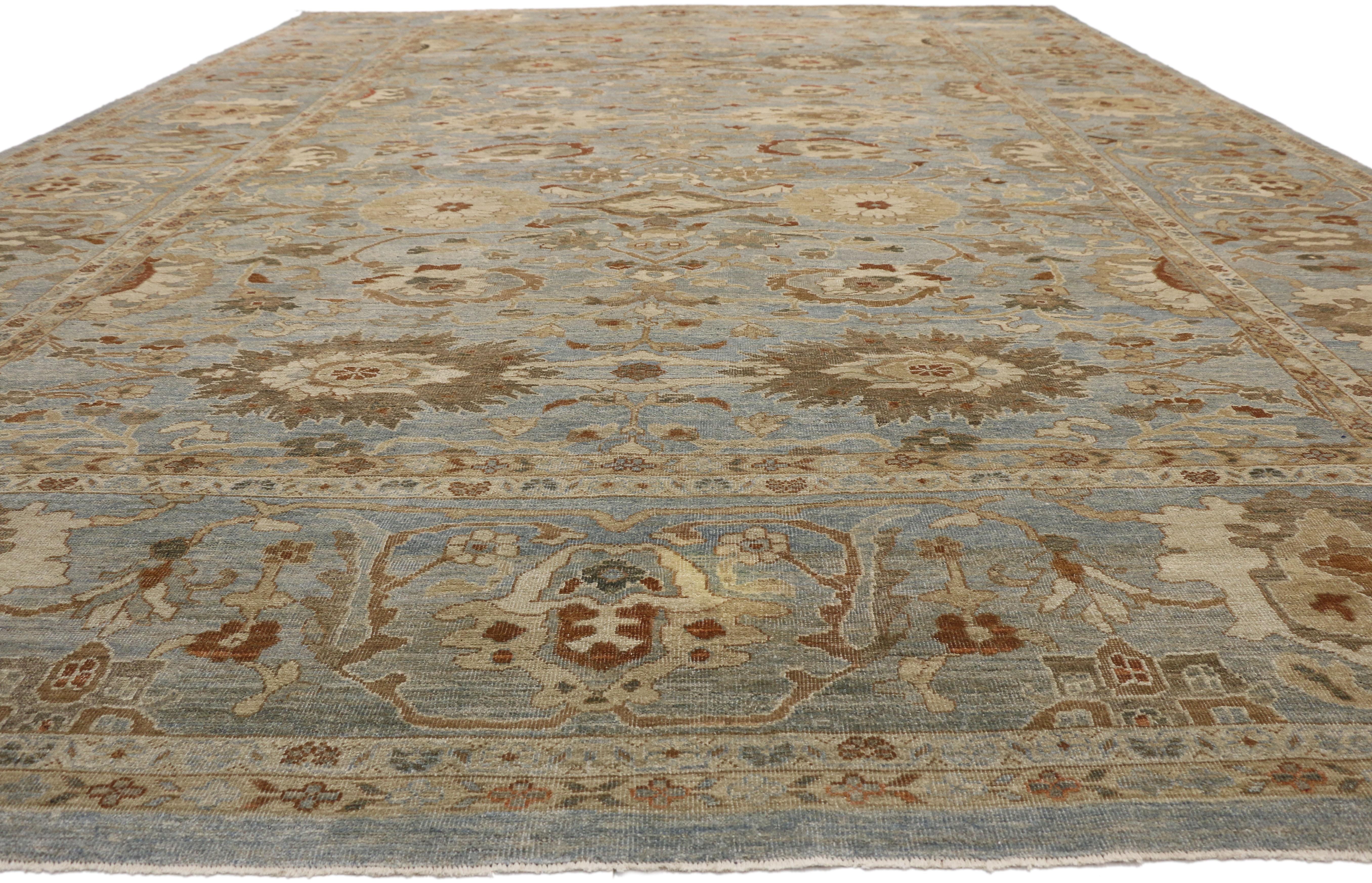 Hand-Knotted New Transitional Persian Sultanabad Palace Rug with Neoclassic Style For Sale
