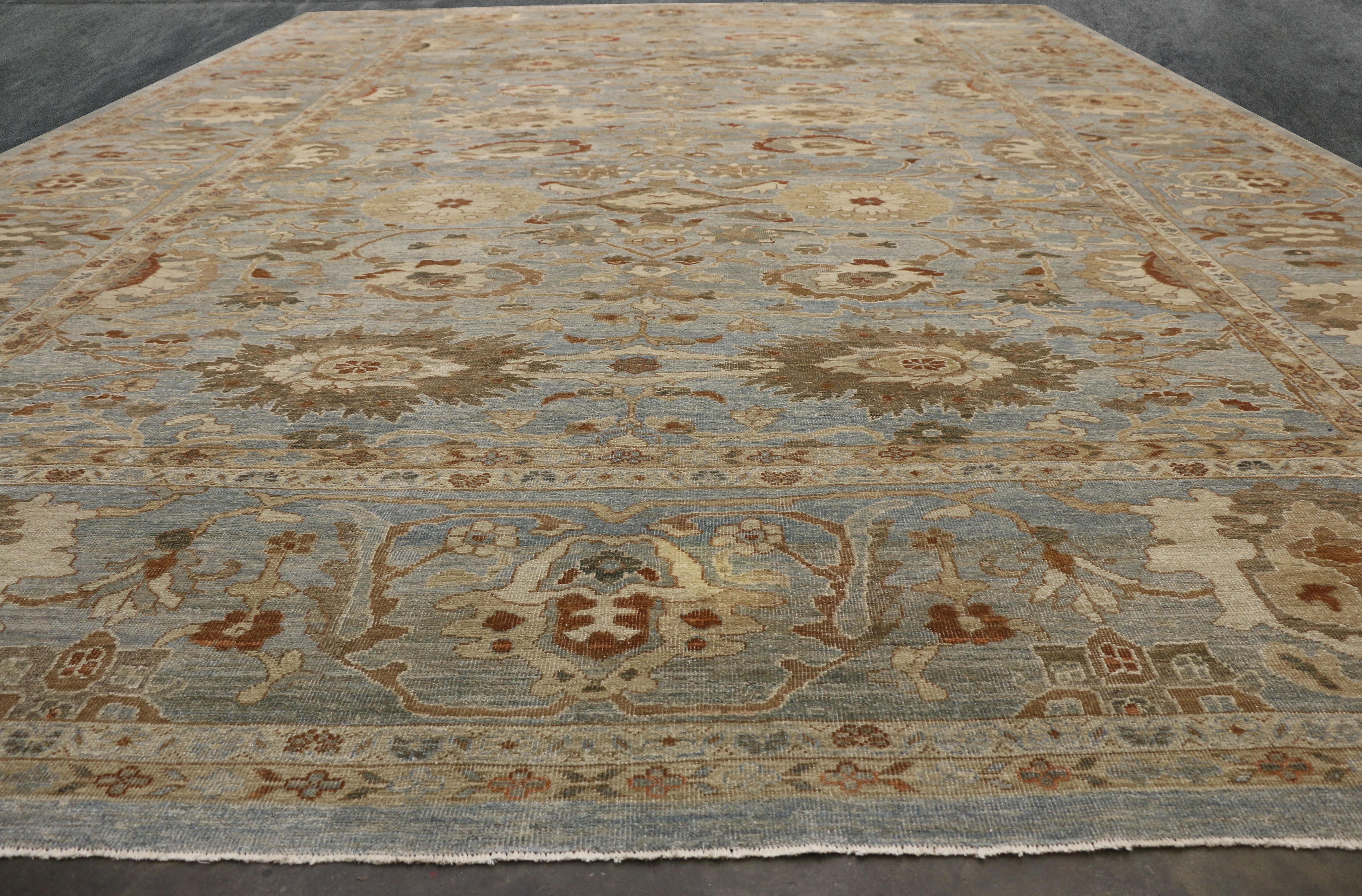 New Transitional Persian Sultanabad Palace Rug with Neoclassic Style For Sale 1