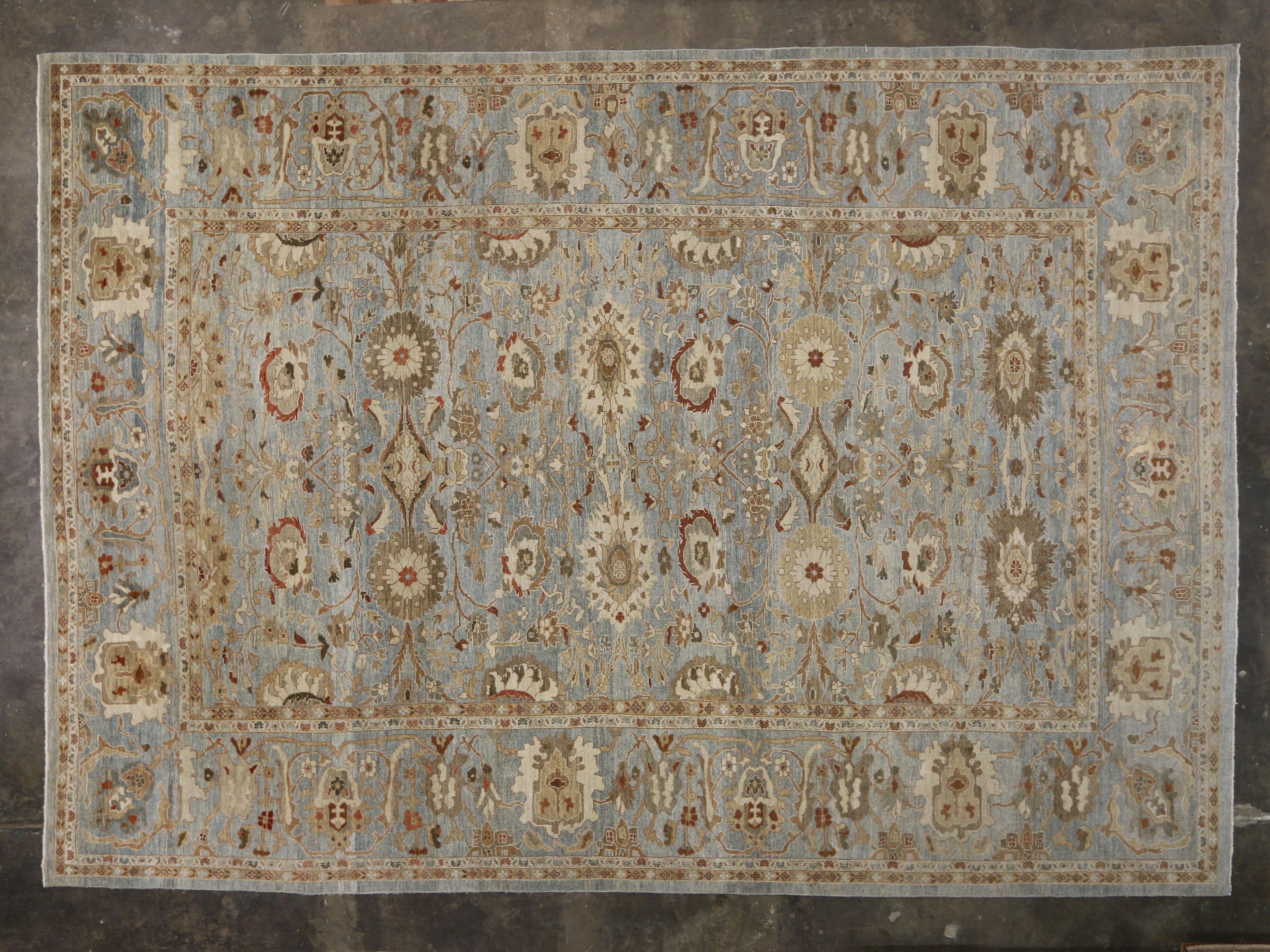 New Transitional Persian Sultanabad Palace Rug with Neoclassic Style For Sale 2