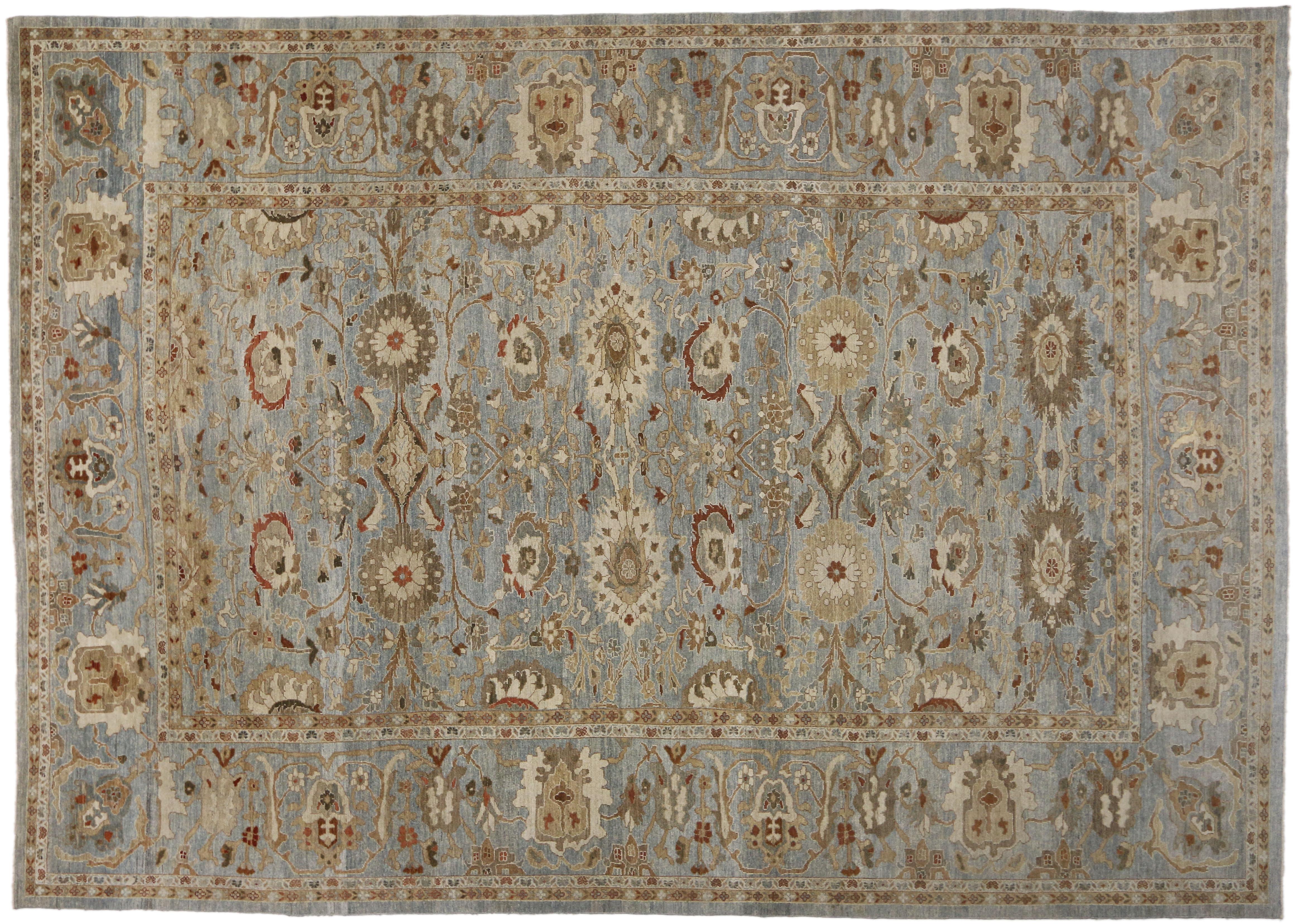New Transitional Persian Sultanabad Palace Rug with Neoclassic Style For Sale 3