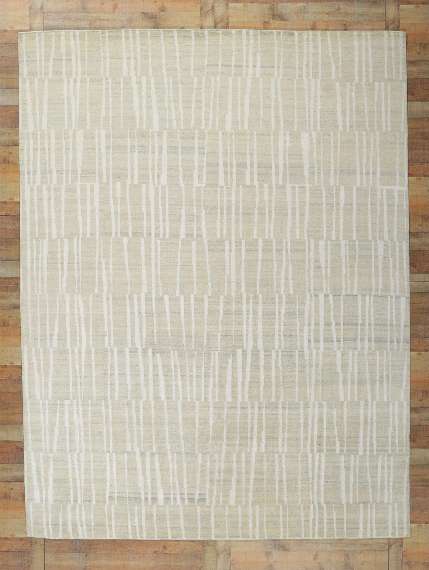 Hand-Knotted New Transitional Rug Inspired by Sol LeWitt  For Sale