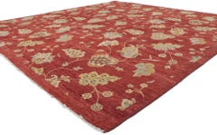New Scarlet Vineyard Transitional Square Rug
