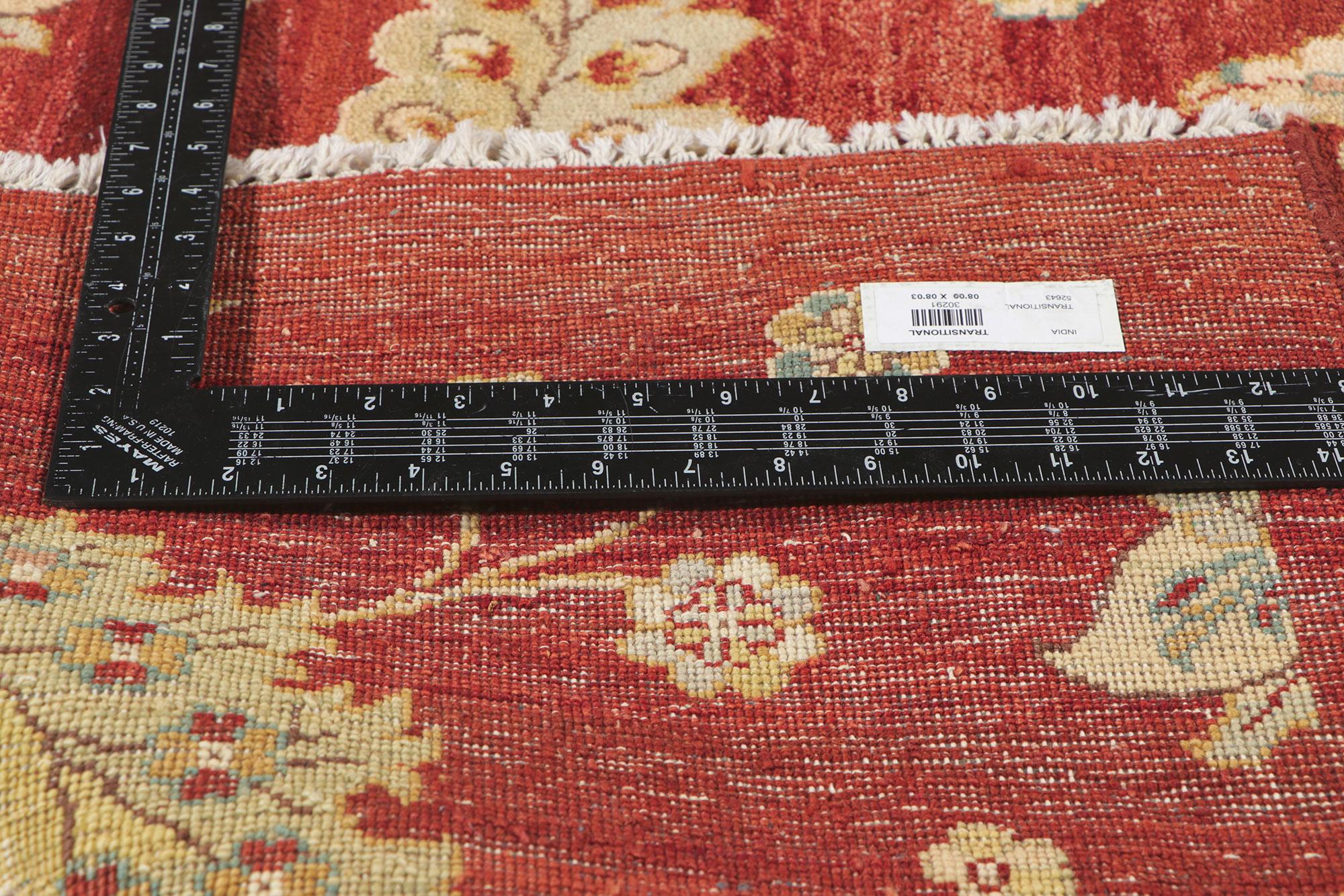 New Scarlet Vineyard Transitional Square Rug In New Condition For Sale In Dallas, TX