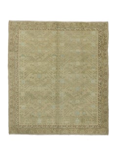 New Transitional Turkish Khotan Rug with Craftsman Bungalow Home Style
