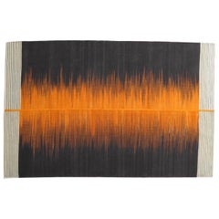 Nouveau tapis Kilim plat à motif tribal tissé à la main, taille 6 pieds 6 po. x 9 pieds 10 po.