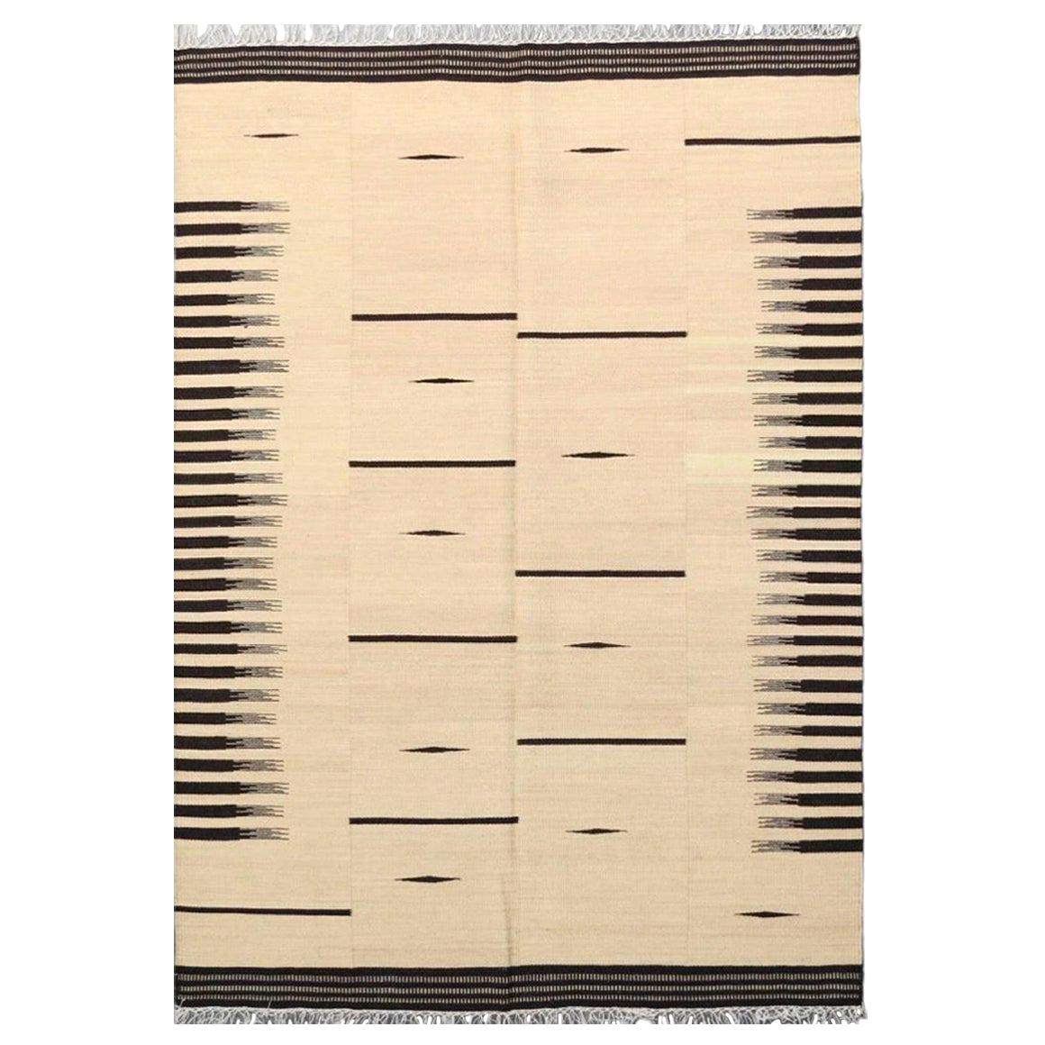 Nouveau tapis Kilim plat à motifs tribaux tissé à la main