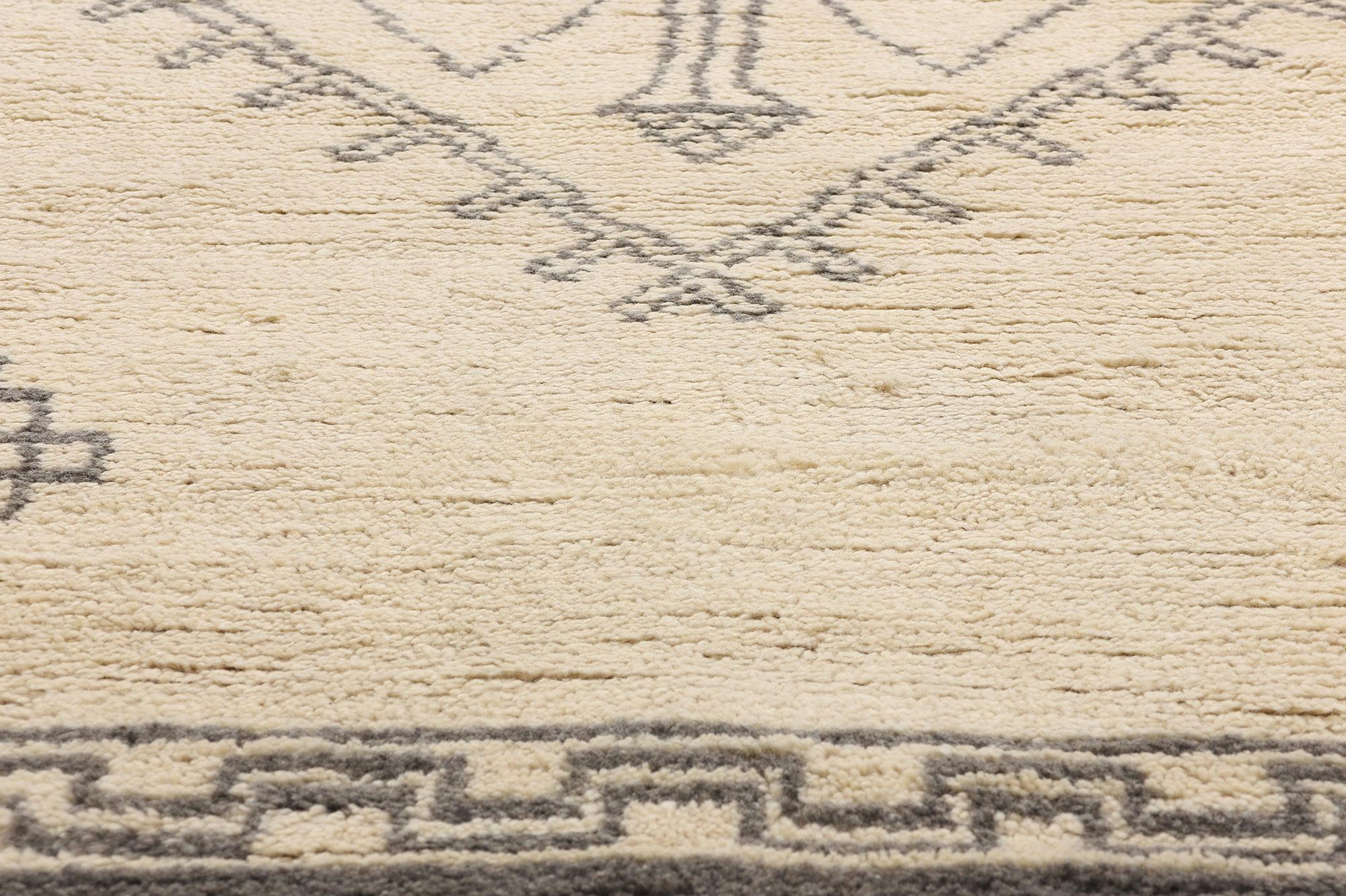Annodato a mano Tappeto Tribal Tranquility Modern Moroccan, 05'03 x 07'09 in vendita