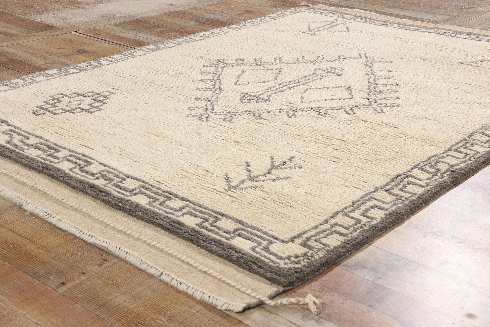 XXI secolo e contemporaneo Tappeto Tribal Tranquility Modern Moroccan, 05'03 x 07'09 in vendita