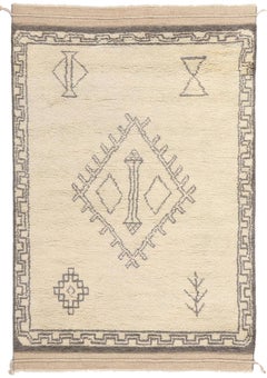 New Tribal Tranquility Modern Moroccan Rug, 05'03 x 07'09
