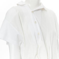 new TRICOT COMME DES GARCONS 2013 white patchwork deconstructed top M