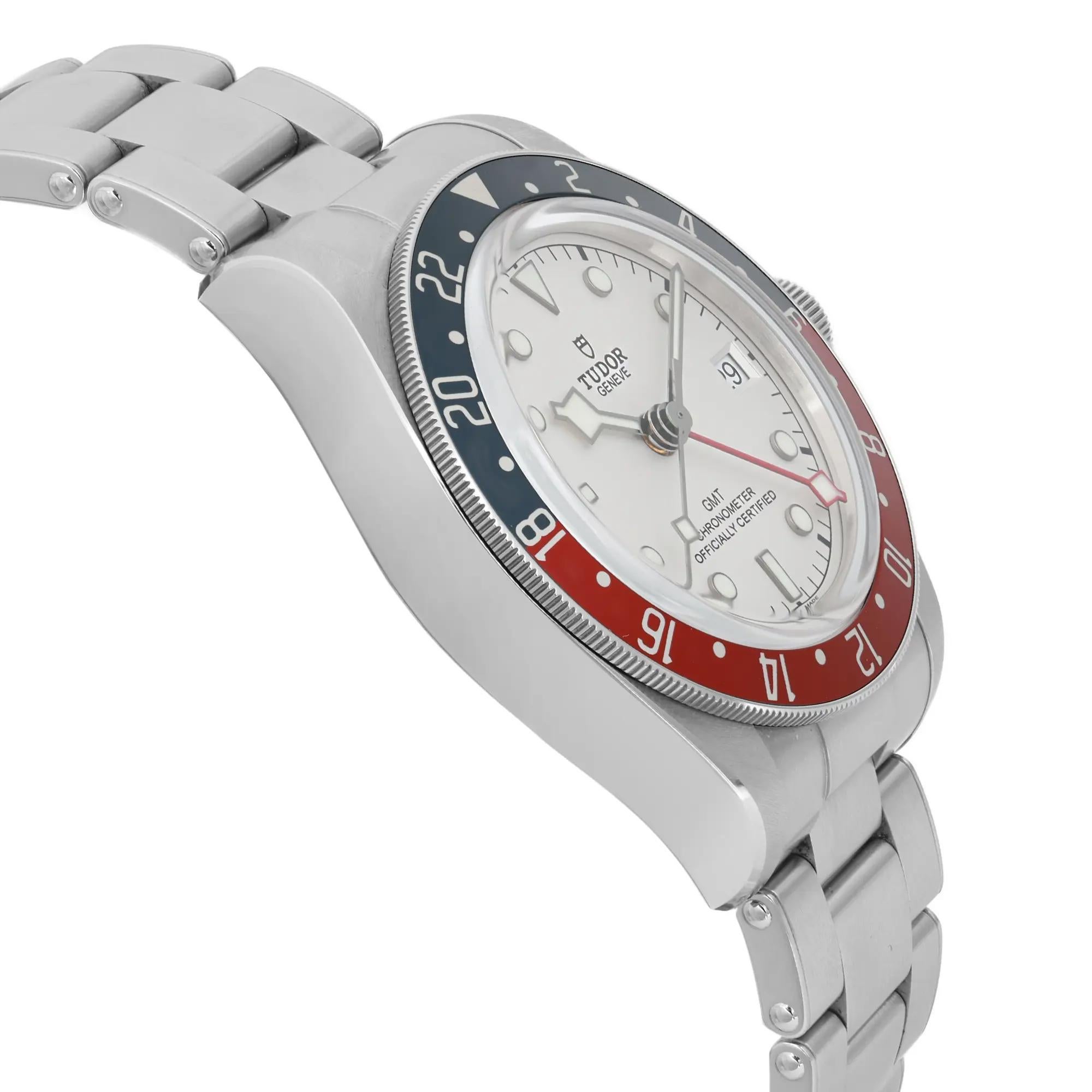 NEW Tudor Heritage Black Bay 41MM GMT Steel White Dial Automatic Watch 79830RB For Sale 1