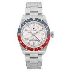 NEW Tudor Heritage Black Bay 41MM GMT Acciaio Quadrante Bianco Orologio Automatico 79830RB