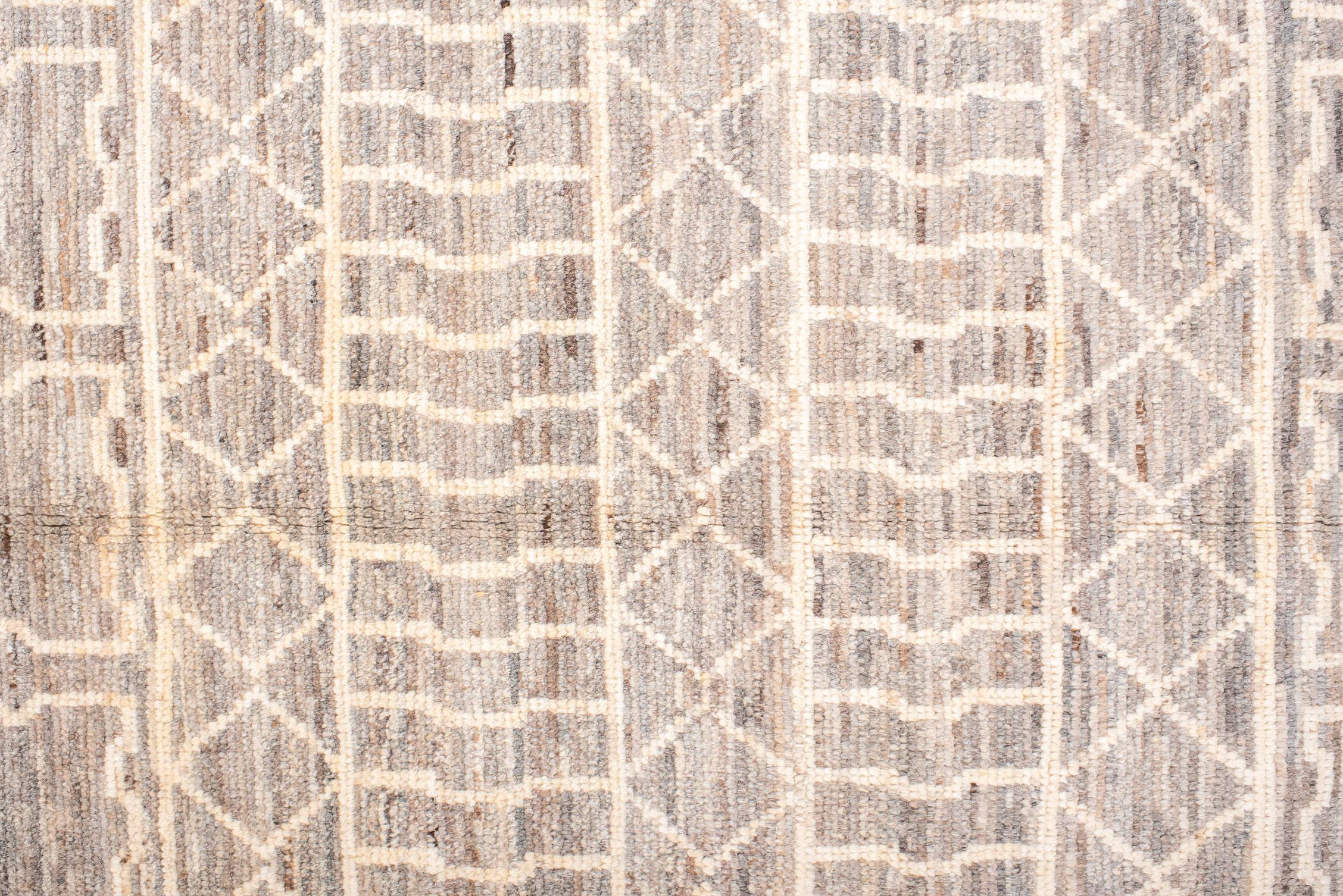 Hand-Knotted New Tulu Rug with A Sand Brown Field For Sale