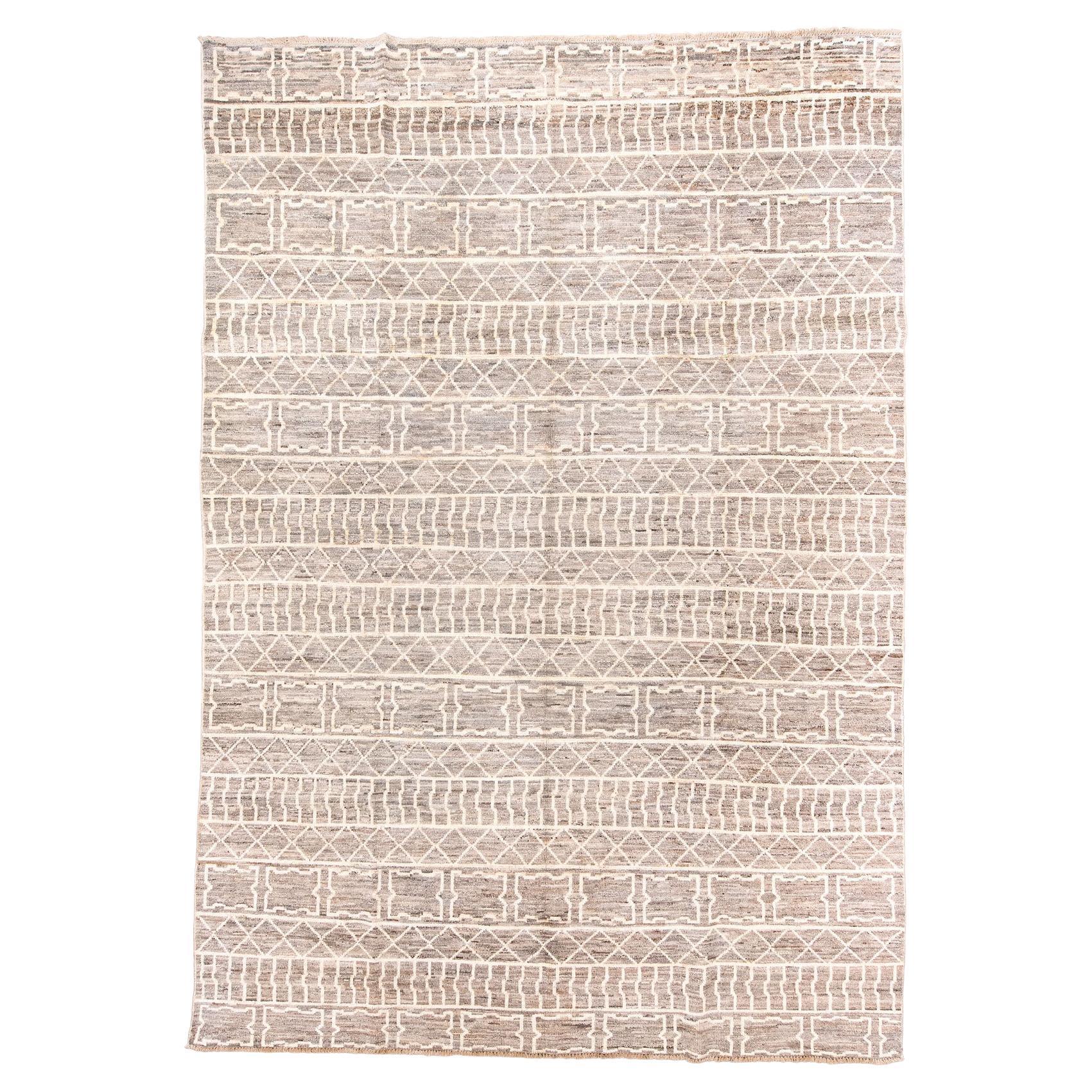 New Tulu Rug with A Sand Brown Field