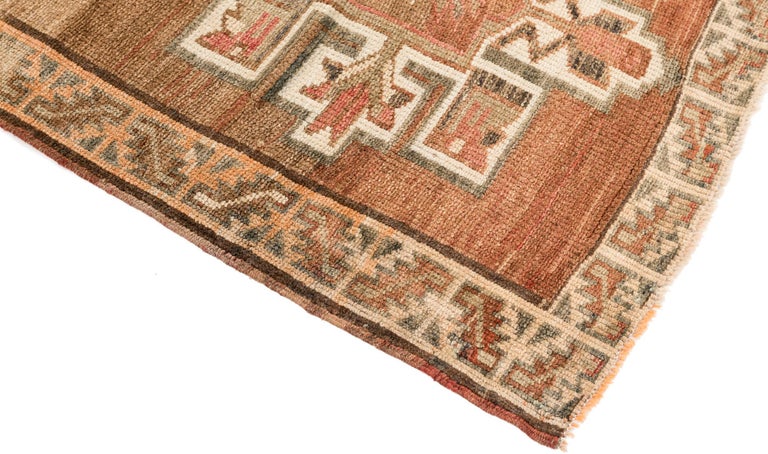 New Transitional Anatolian Wool Runner with a Faded Color ...