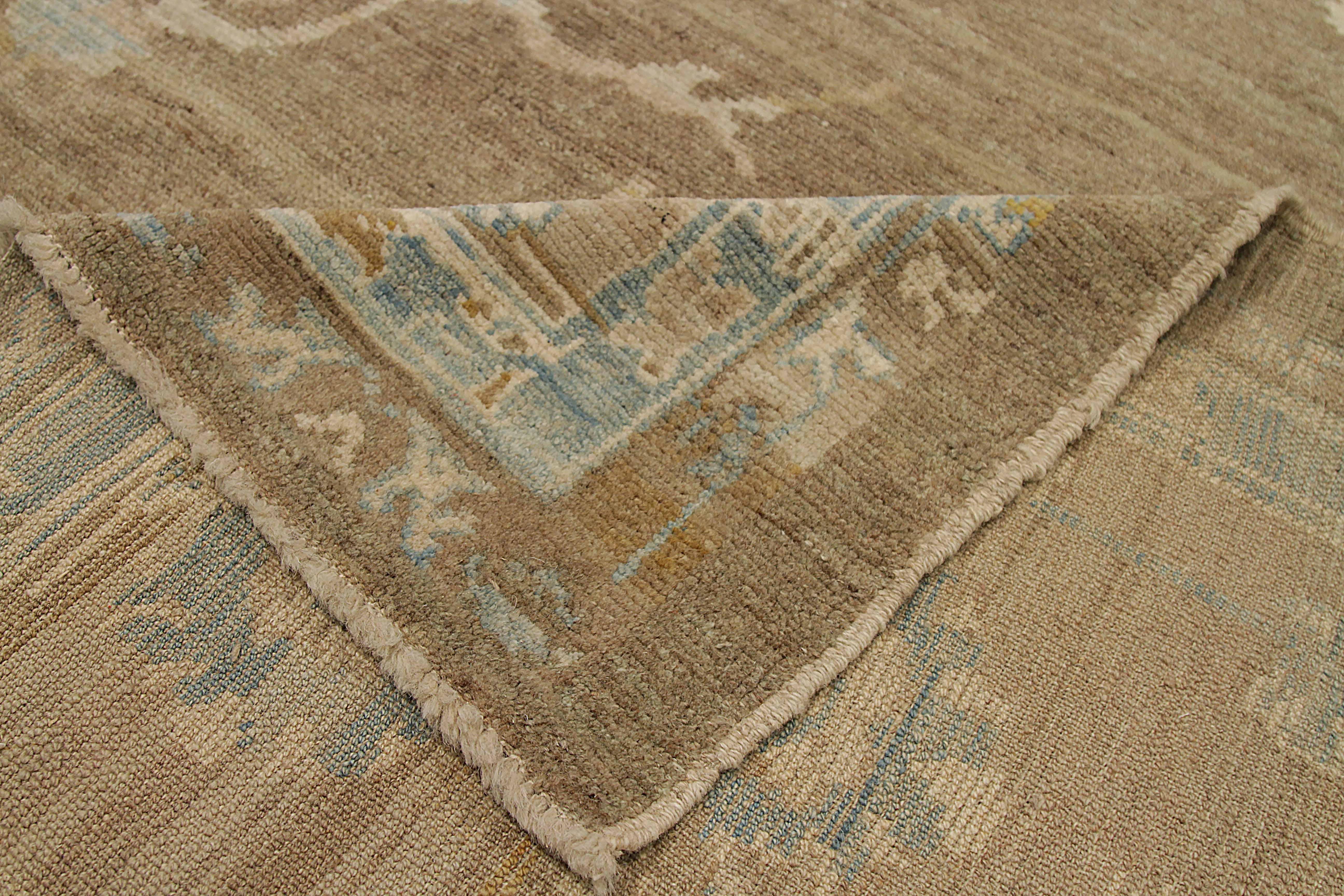 Contemporary New Turkish Area Rug Oushak Design For Sale