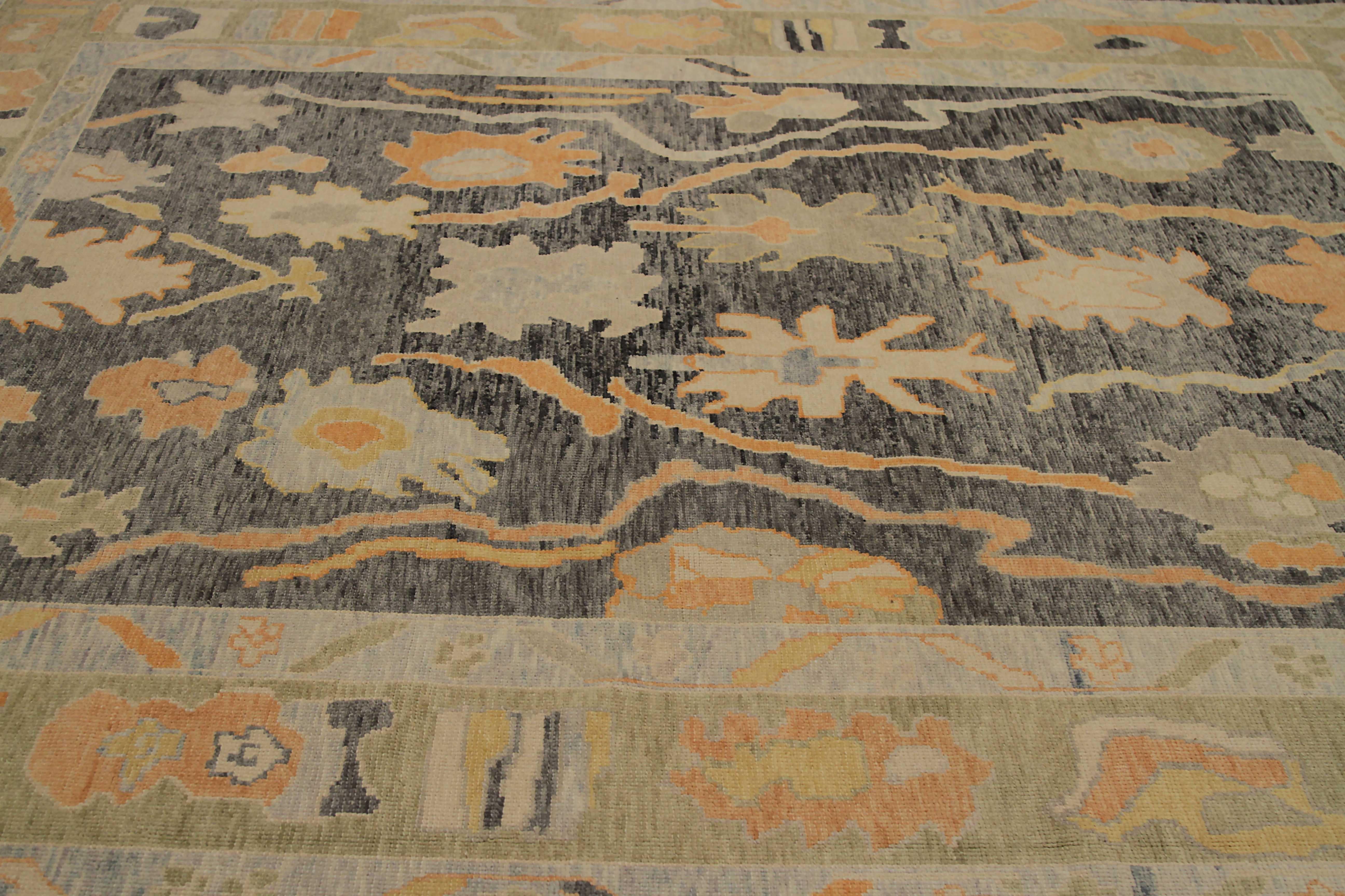 New Turkish Area Rug Oushak Design In New Condition For Sale In Dallas, TX