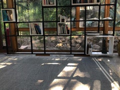 New Turkish Kilim, Undyed Natural Wool, Flatweave Rug, Grey with Stripe Border