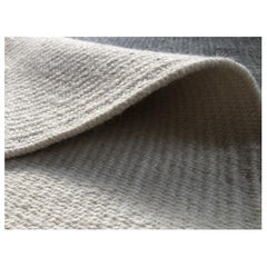 New Turkish Kilim, Undyed Natural Wool, Flatweave Rug, Plain Beige