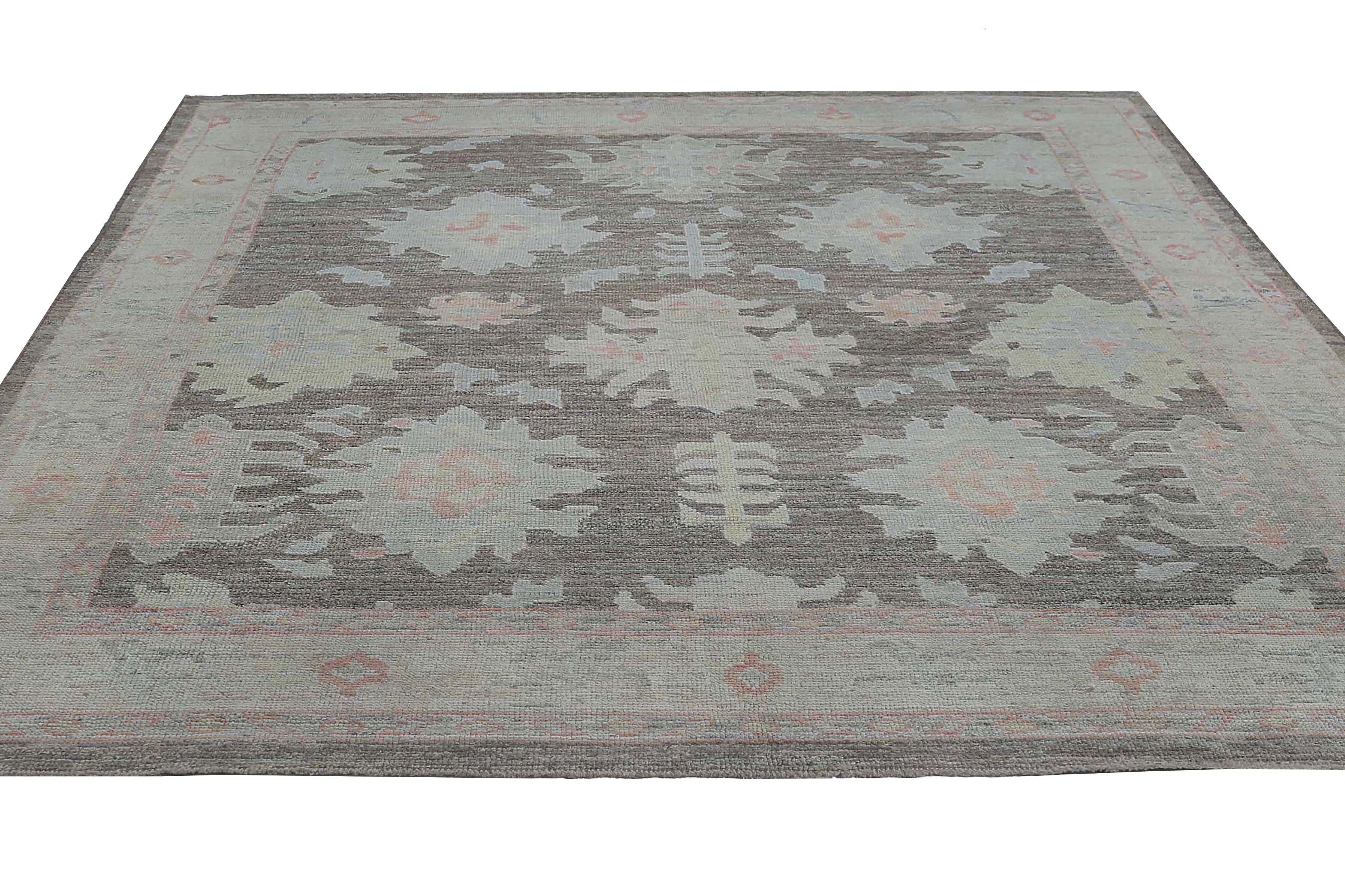 Alfombras de Afganistán Oushak Circa 1990 - Lana Diseño Marrón - 95465 en venta 5