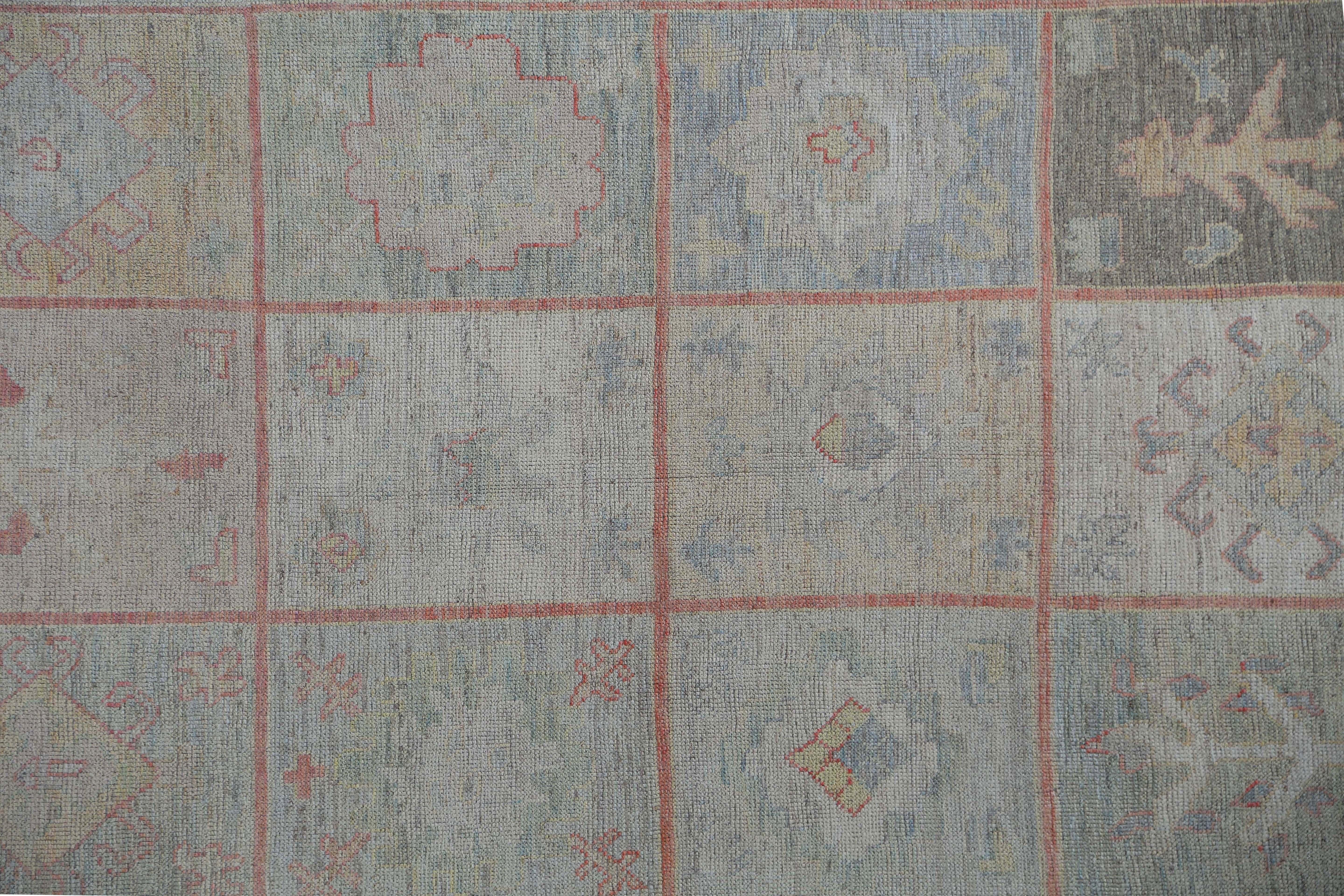Afghanistan Oushak Area Rugs Circa 1990 - Wool Ivory Design - 95439 For Sale 1