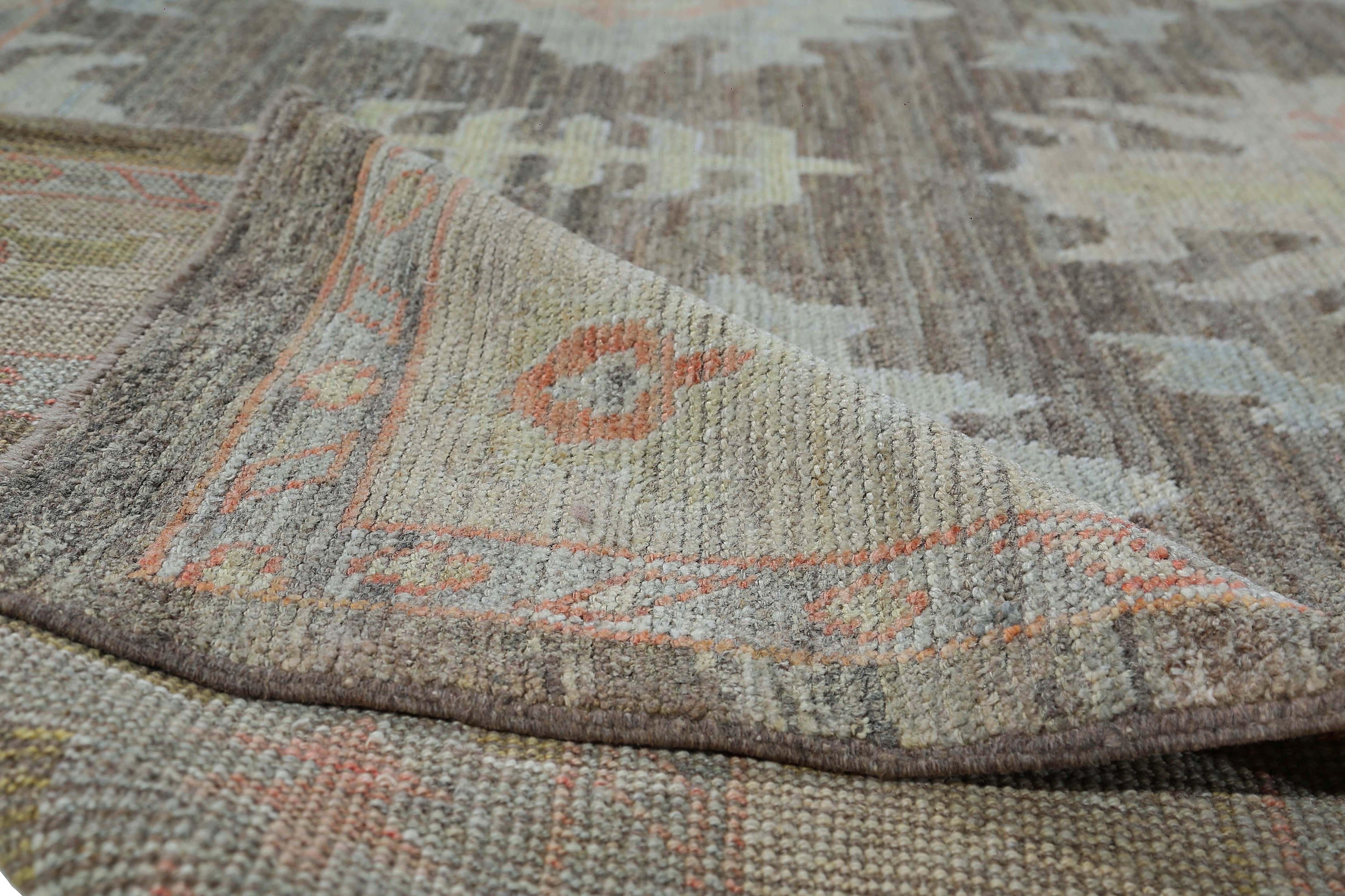 Alfombras de Afganistán Oushak Circa 1990 - Lana Diseño Marrón - 95465 siglo XX en venta