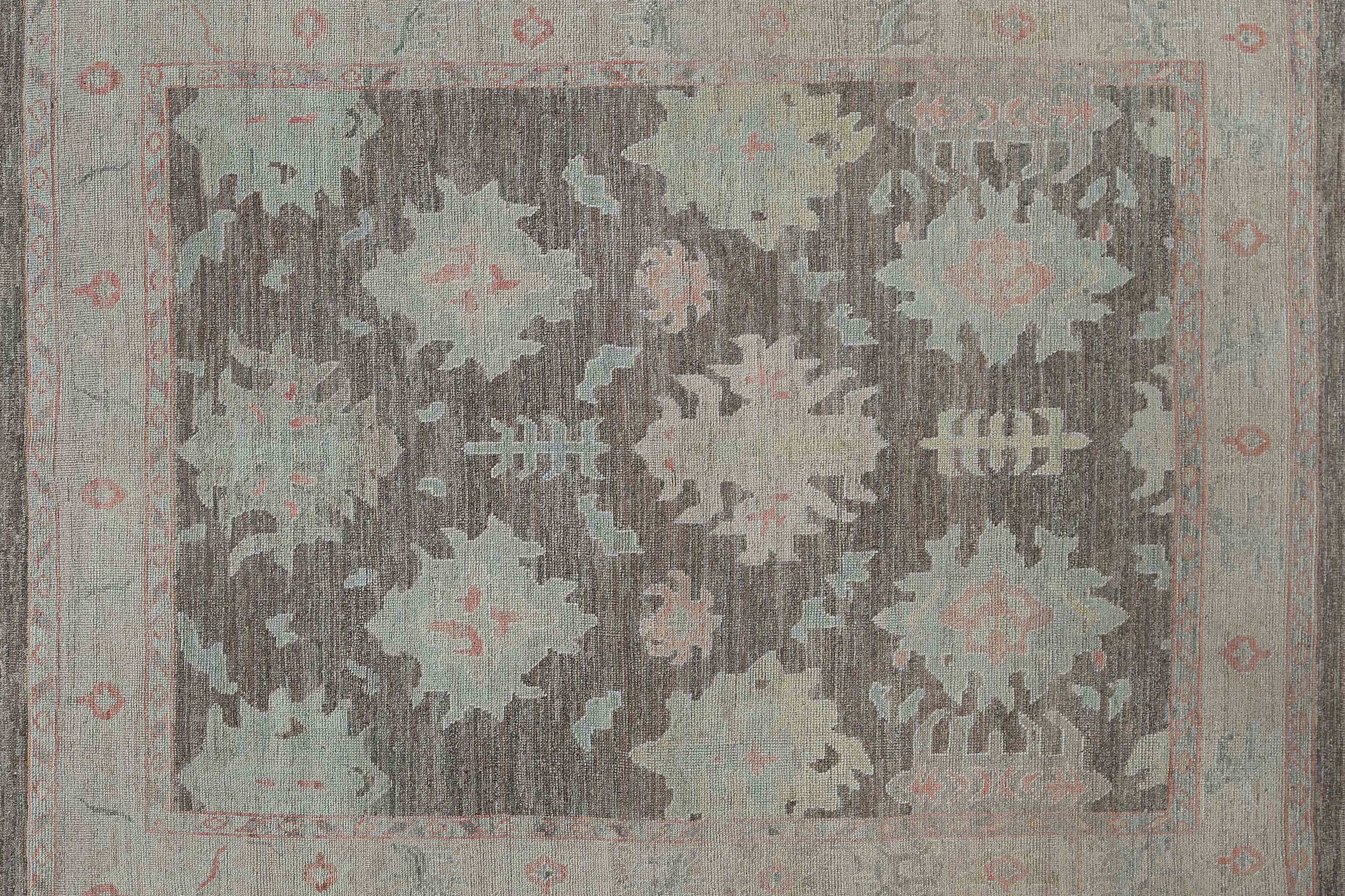 Alfombras de Afganistán Oushak Circa 1990 - Lana Diseño Marrón - 95465 en venta 2