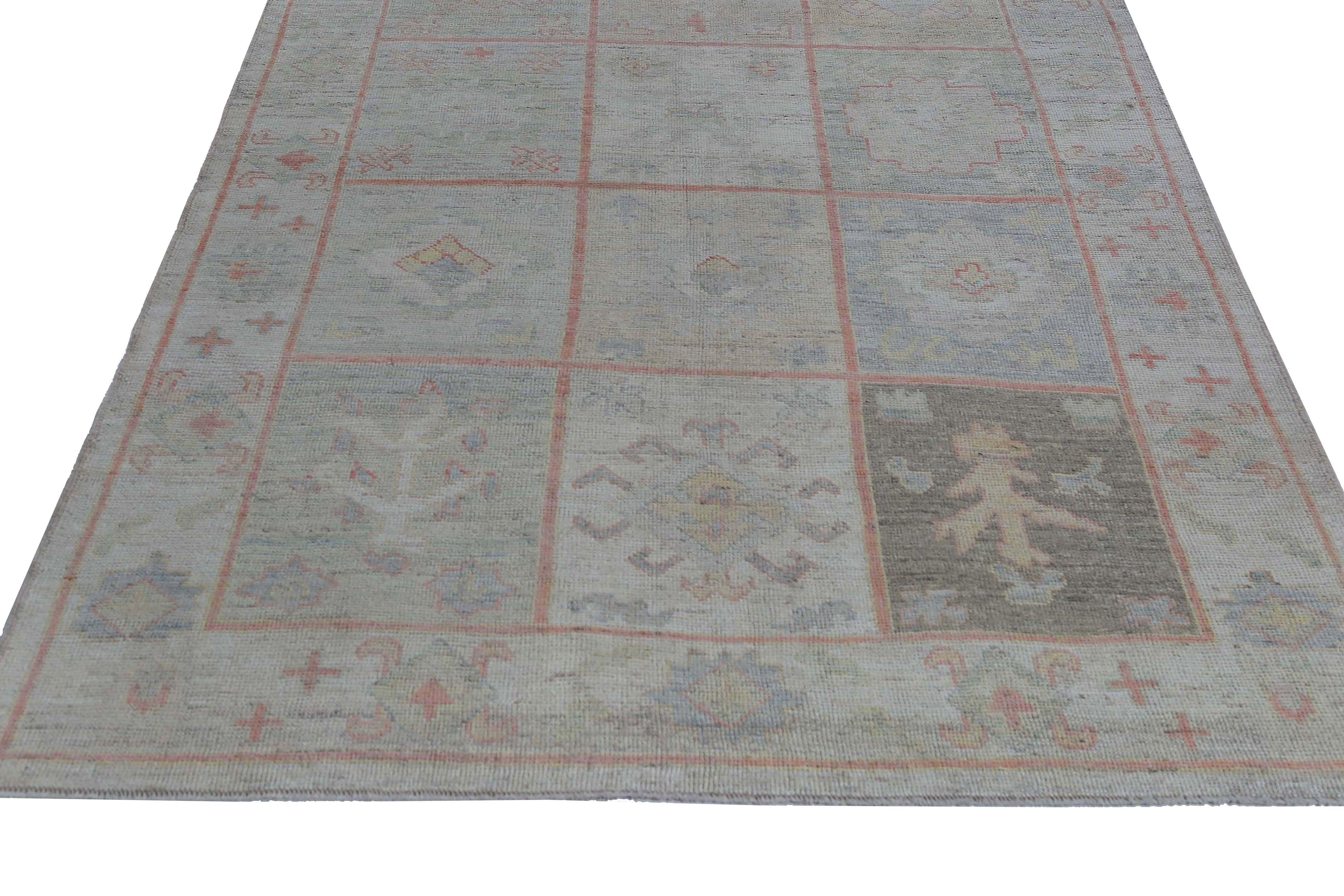 Afghanistan Oushak Area Rugs Circa 1990 - Wool Ivory Design - 95439 For Sale 4