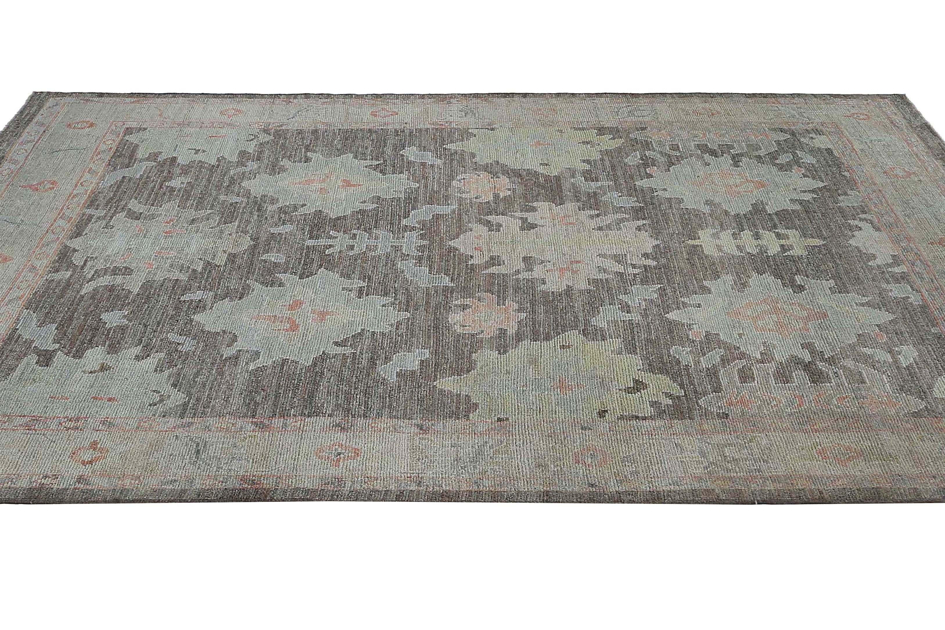 Alfombras de Afganistán Oushak Circa 1990 - Lana Diseño Marrón - 95465 en venta 3