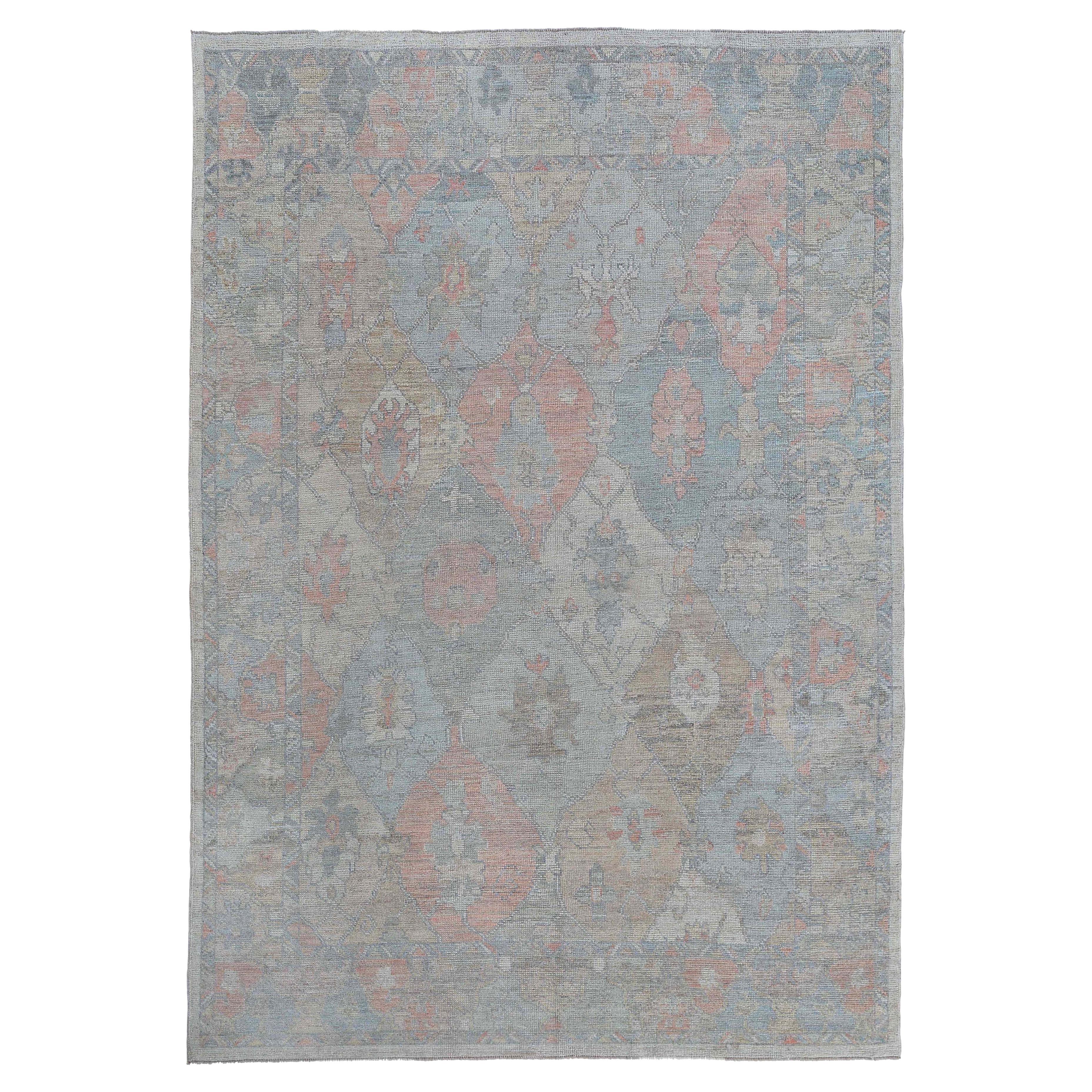 New Turkish Oushak Rug For Sale